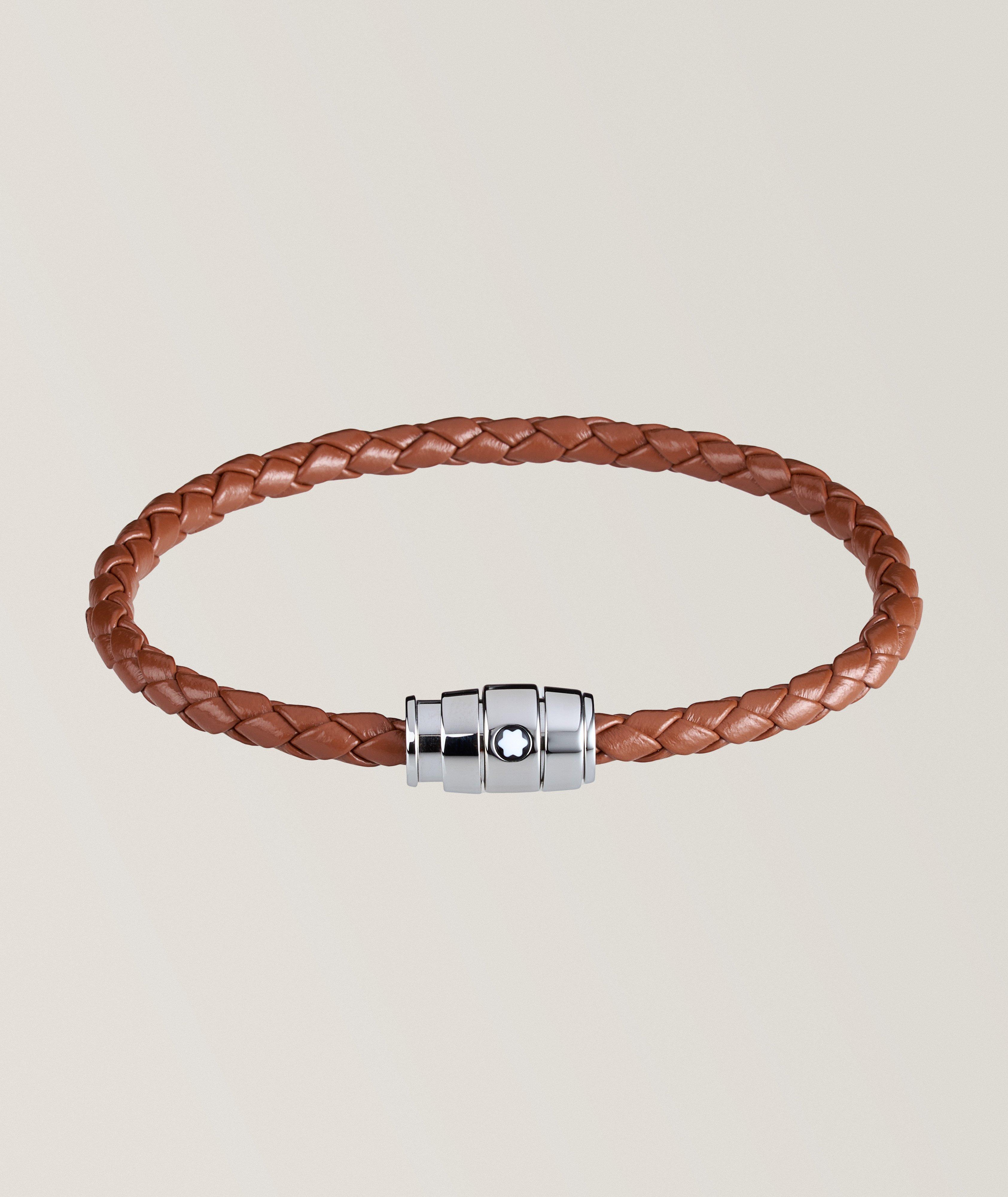 Meisterstück Three Ring Woven Leather Bracelet image 0