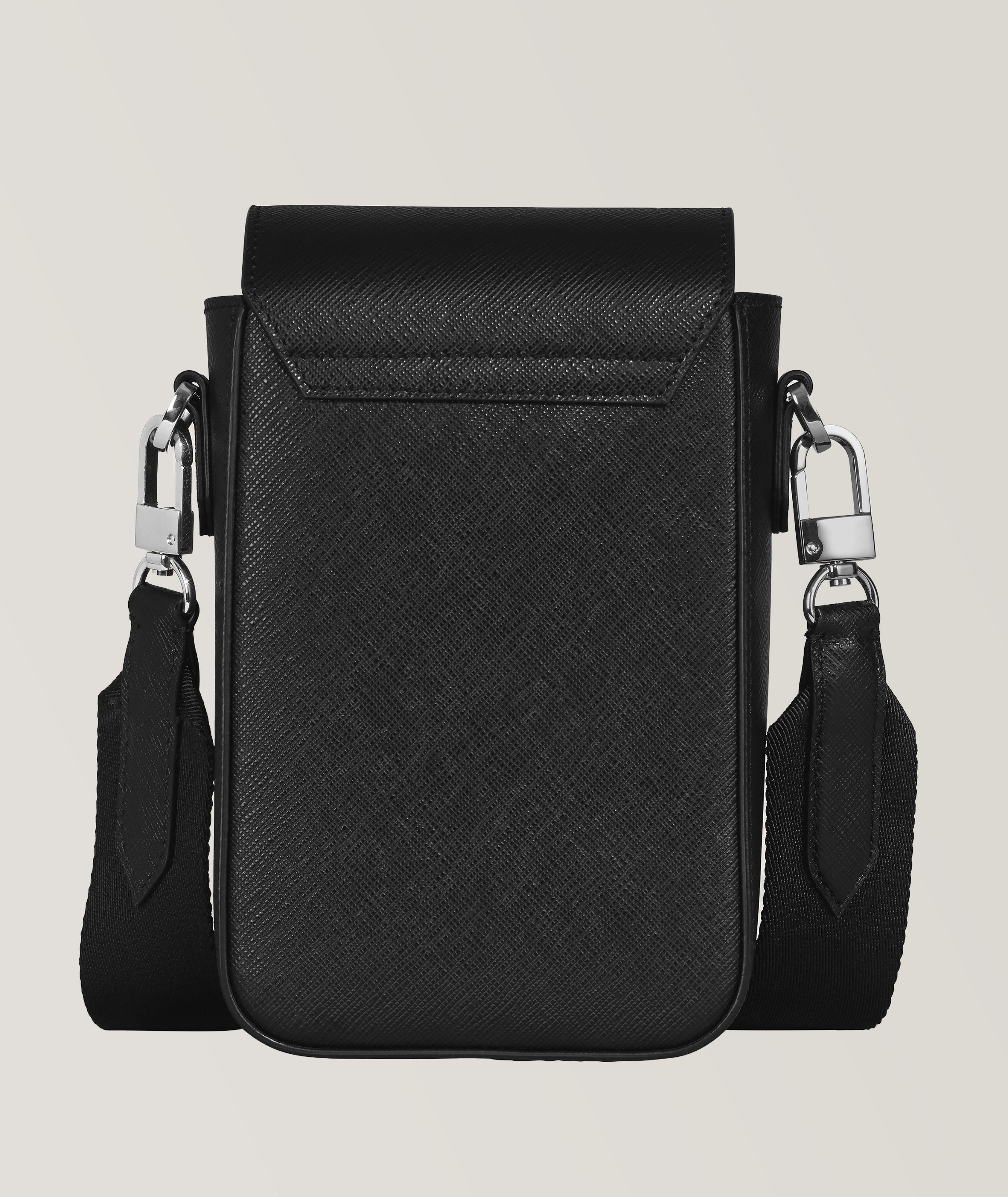 Sac messager en cuir pleine fleur image 1