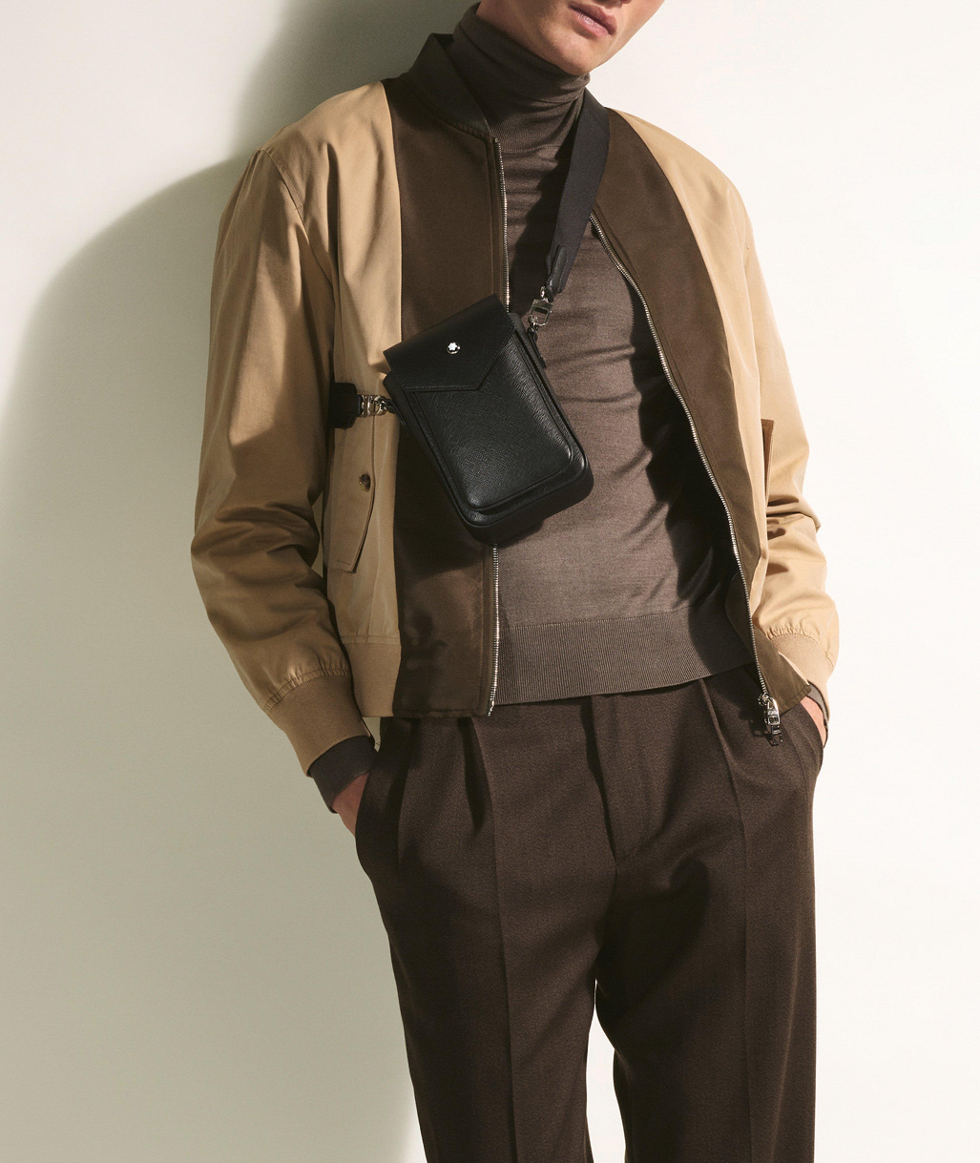 Sac messager en cuir pleine fleur image 4