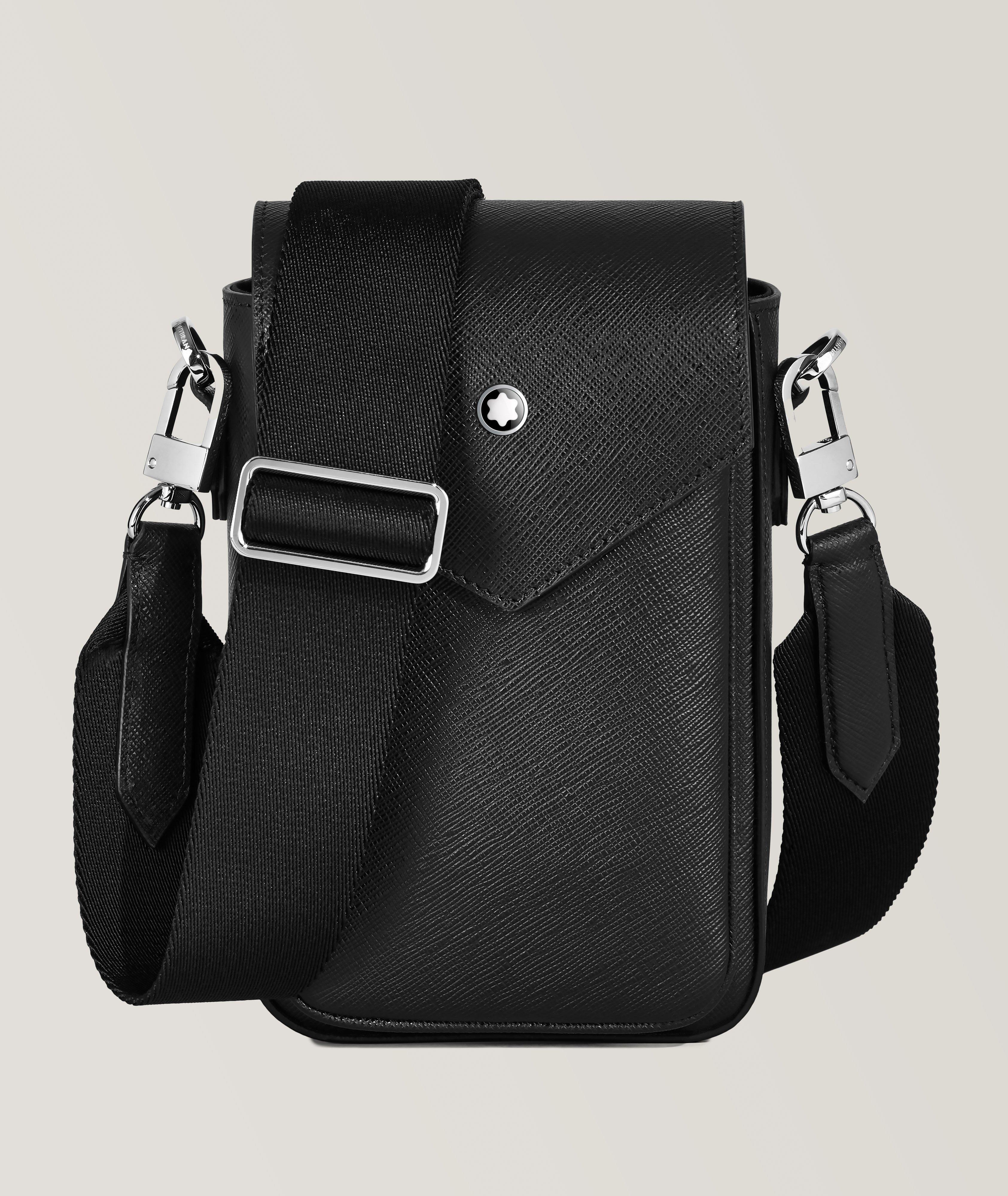 Sac messager en cuir pleine fleur image 0