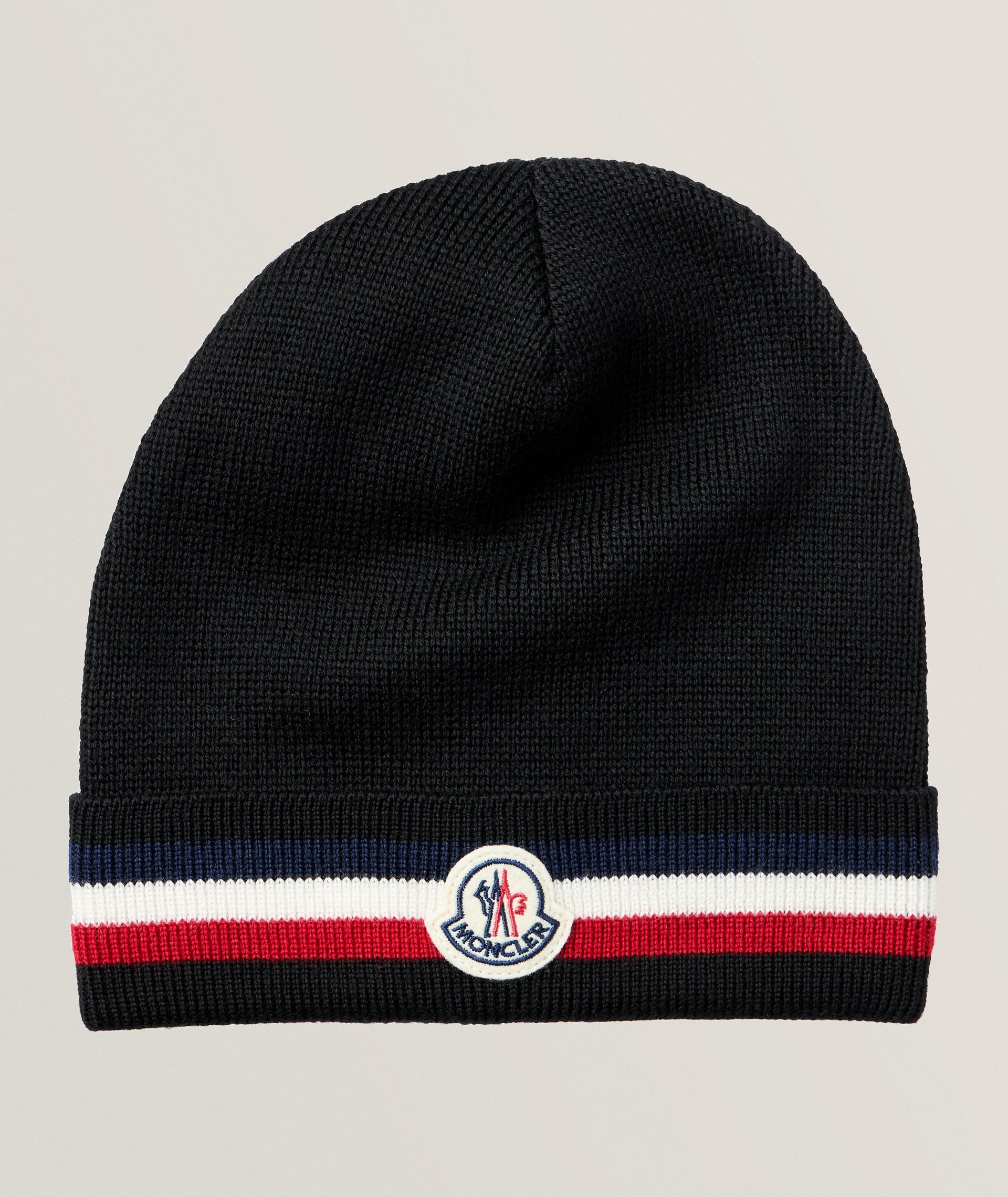 Tuque en laine vierge avec logo rayé image 0