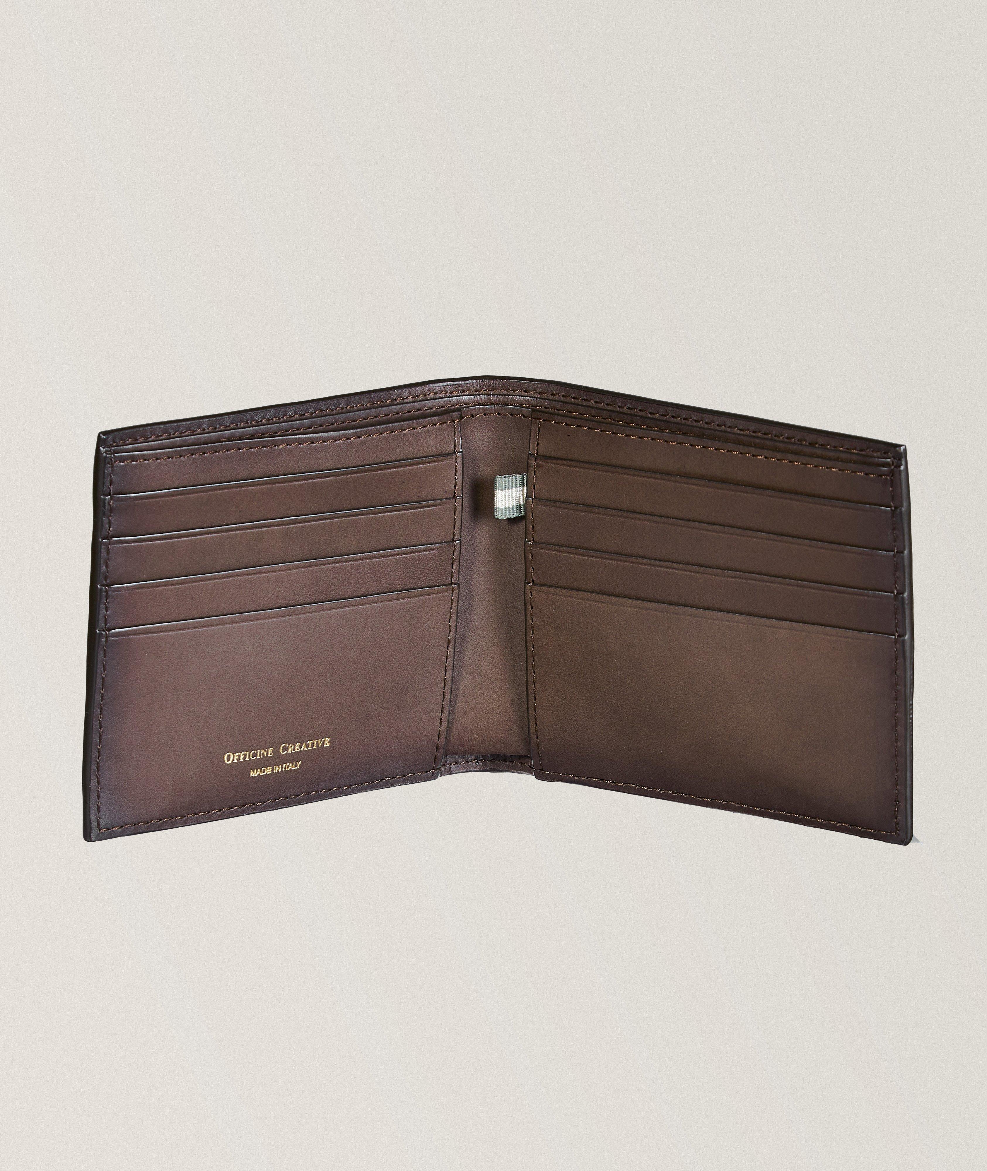 Woven Leather Bifold Wallet image 1