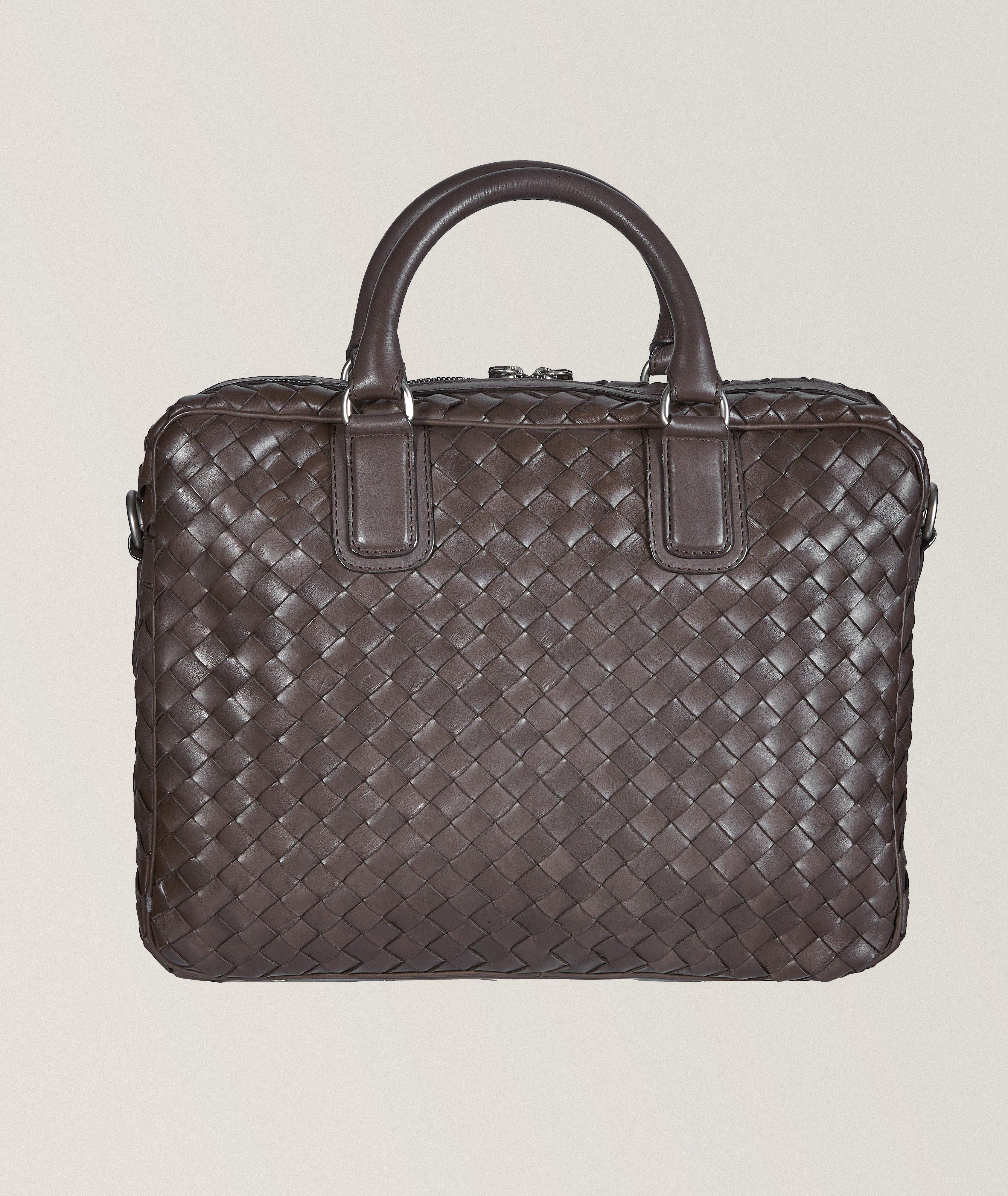 Woven Leather Briefcase image 1