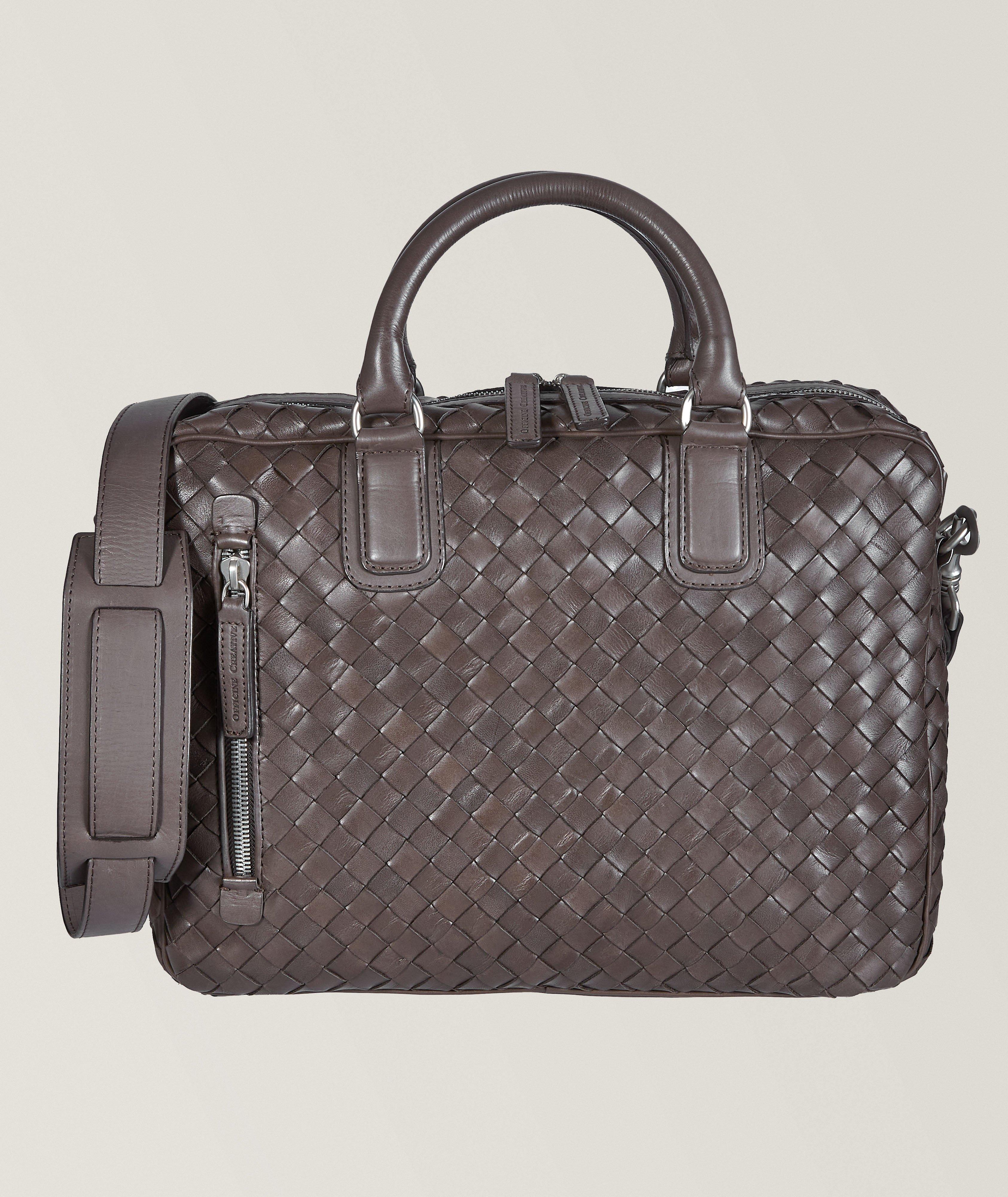 Woven Leather Briefcase image 0