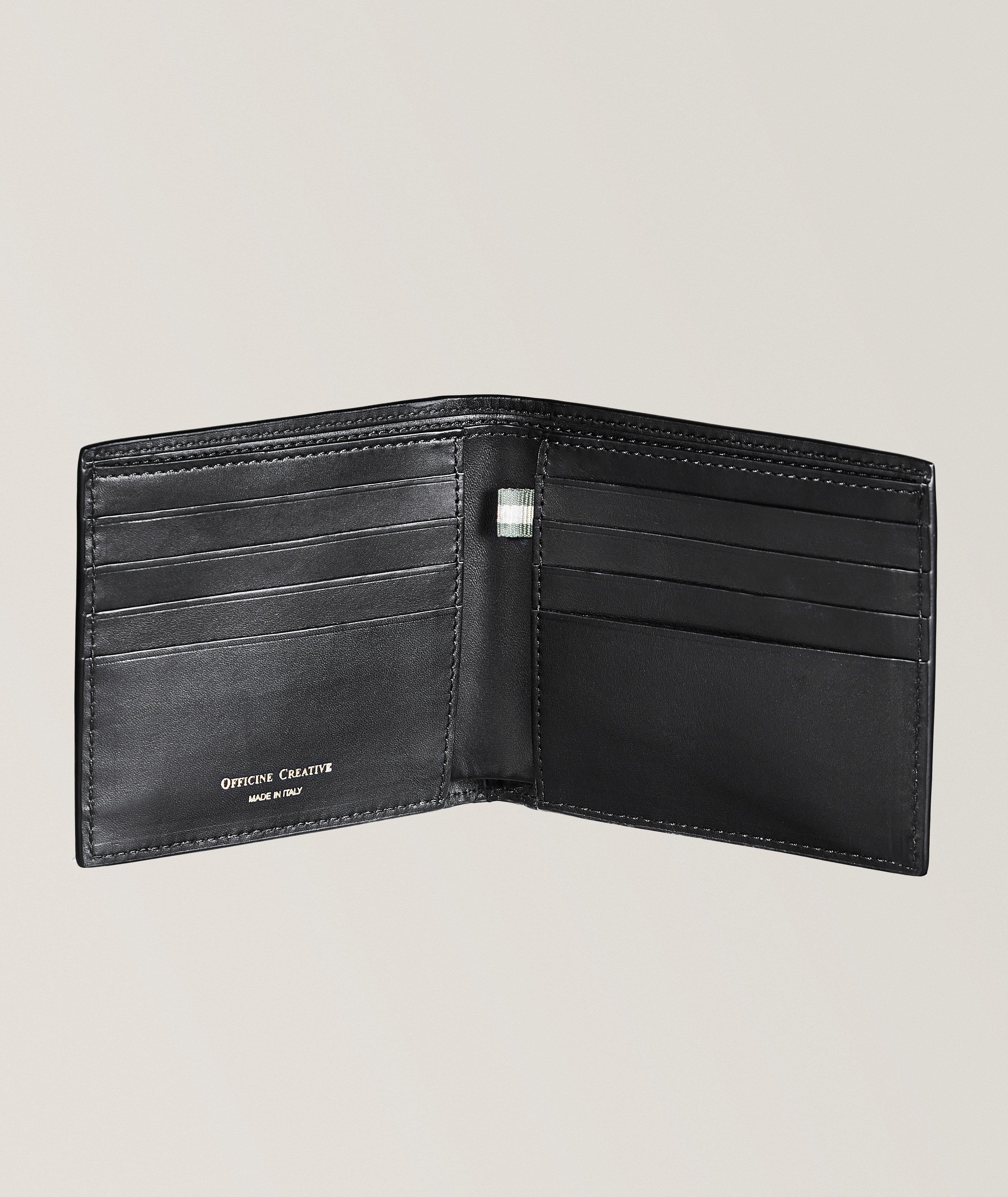 Woven Leather Bifold Wallet image 1