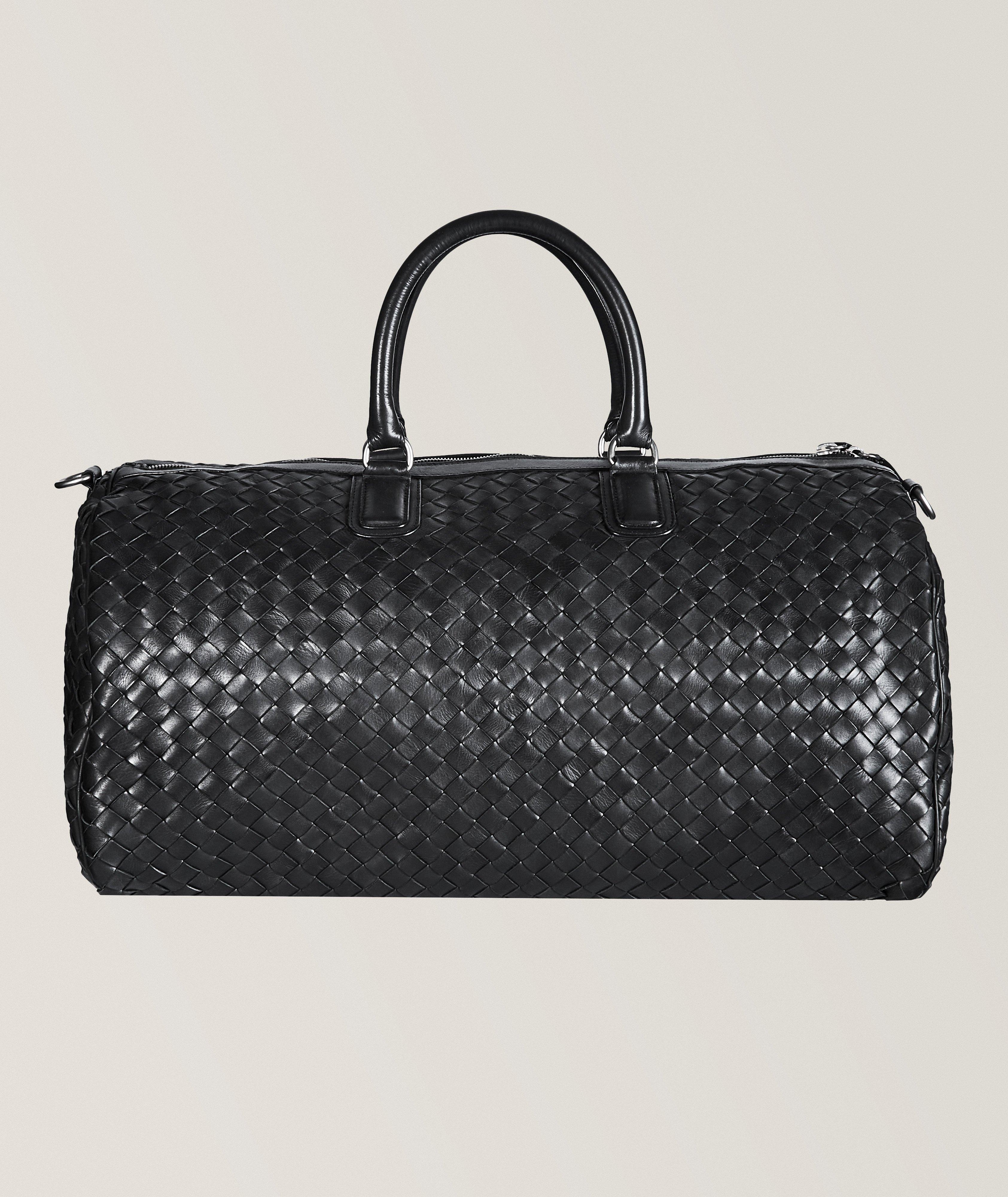 Woven Leather Weekender Bag image 1