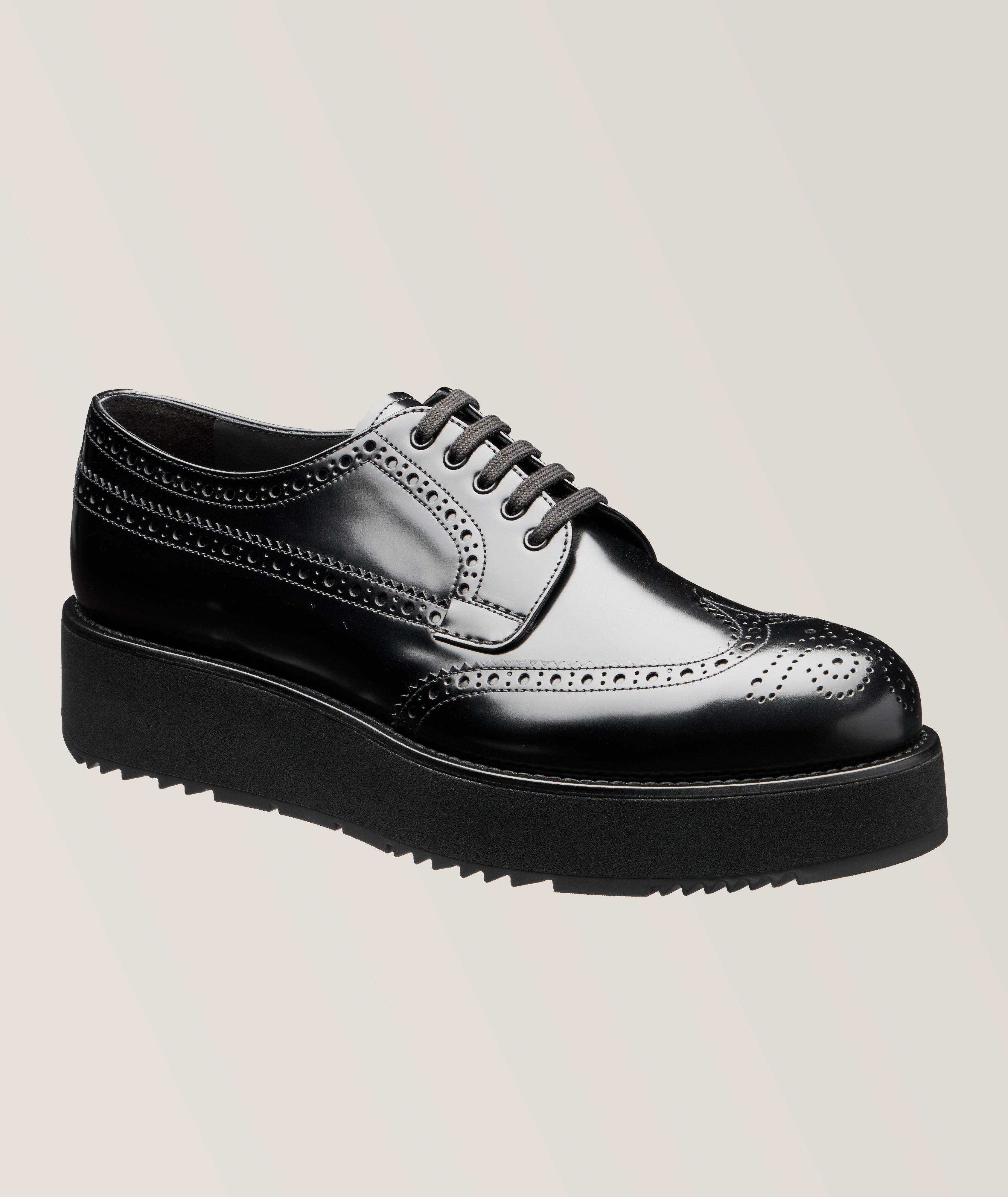 Prada mens platform brogues online