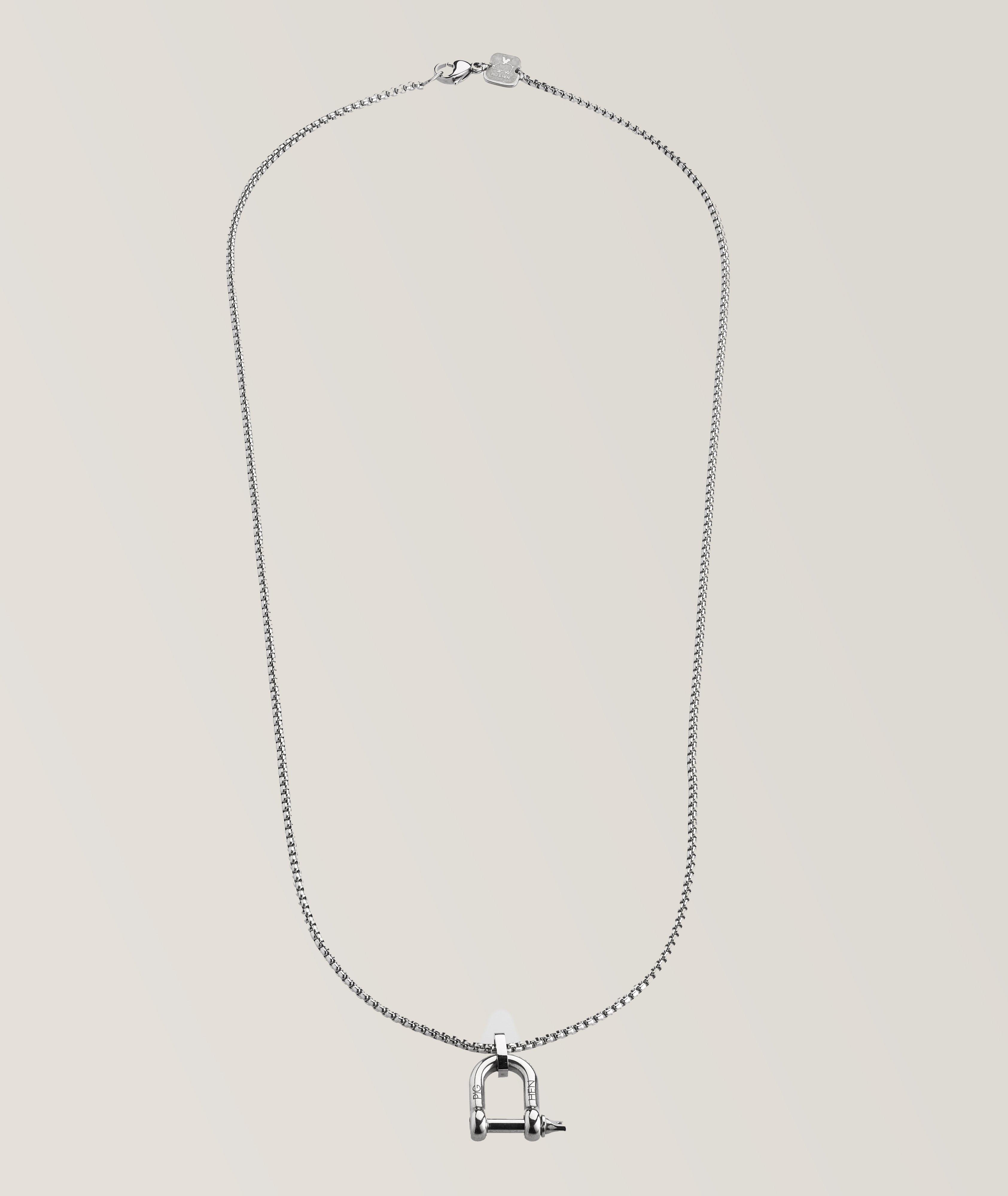 D-shackle Pendent Chain Necklace image 0