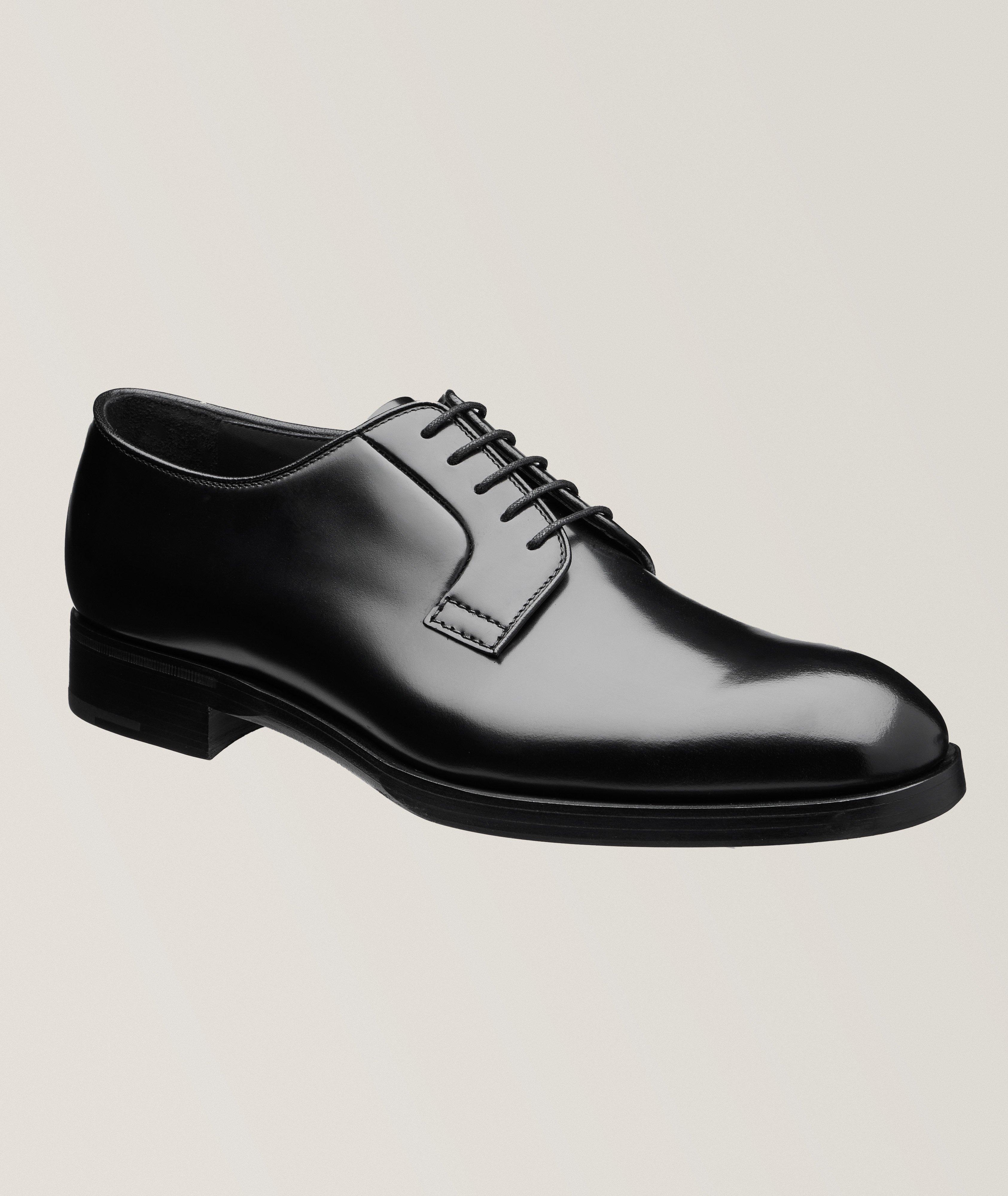 Prada Brushed Spazzolato Leather Lace Up Derbies Dress Shoes Harry Rosen