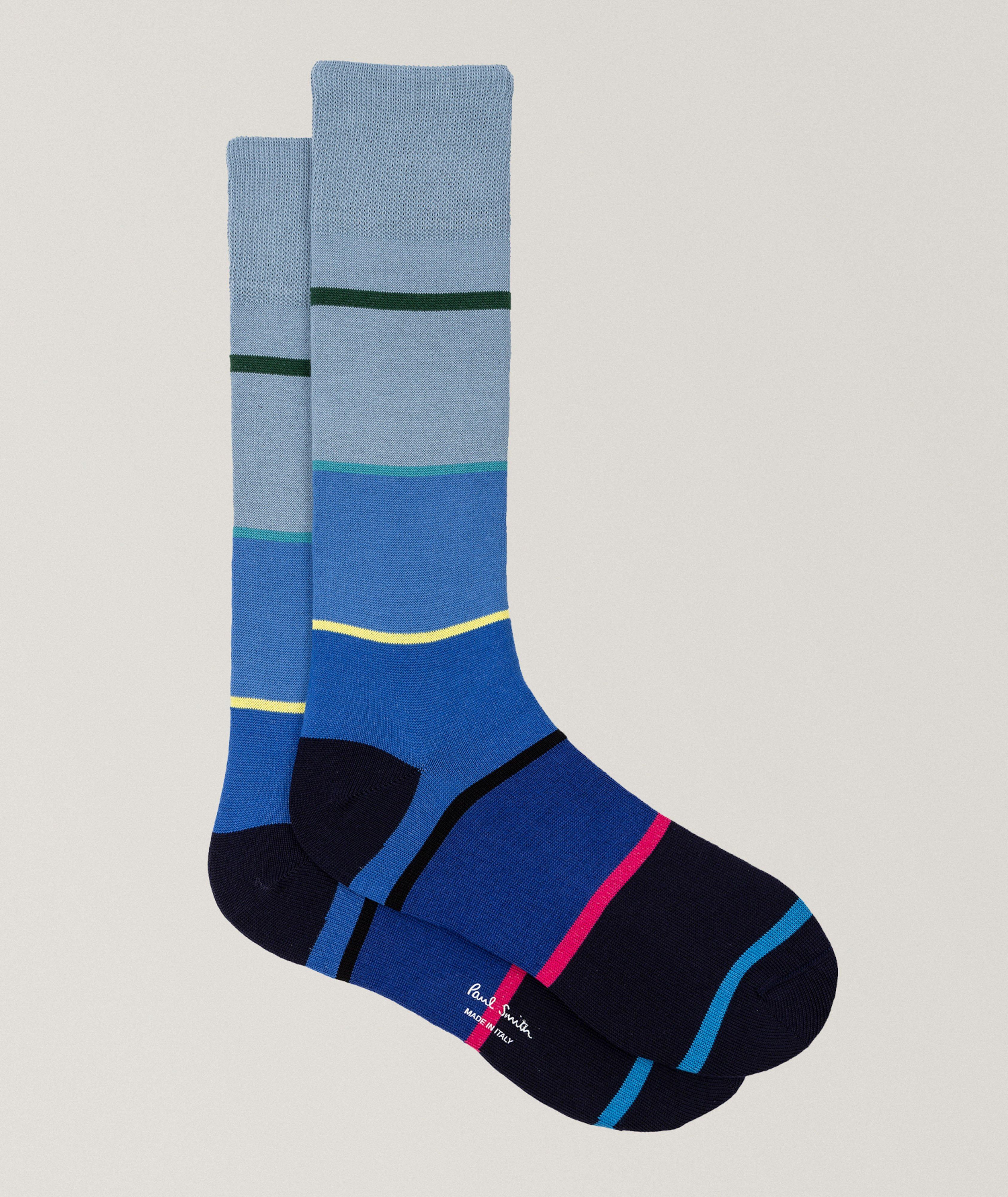 Hayden Stripe Cotton-Blend Dress Socks image 0