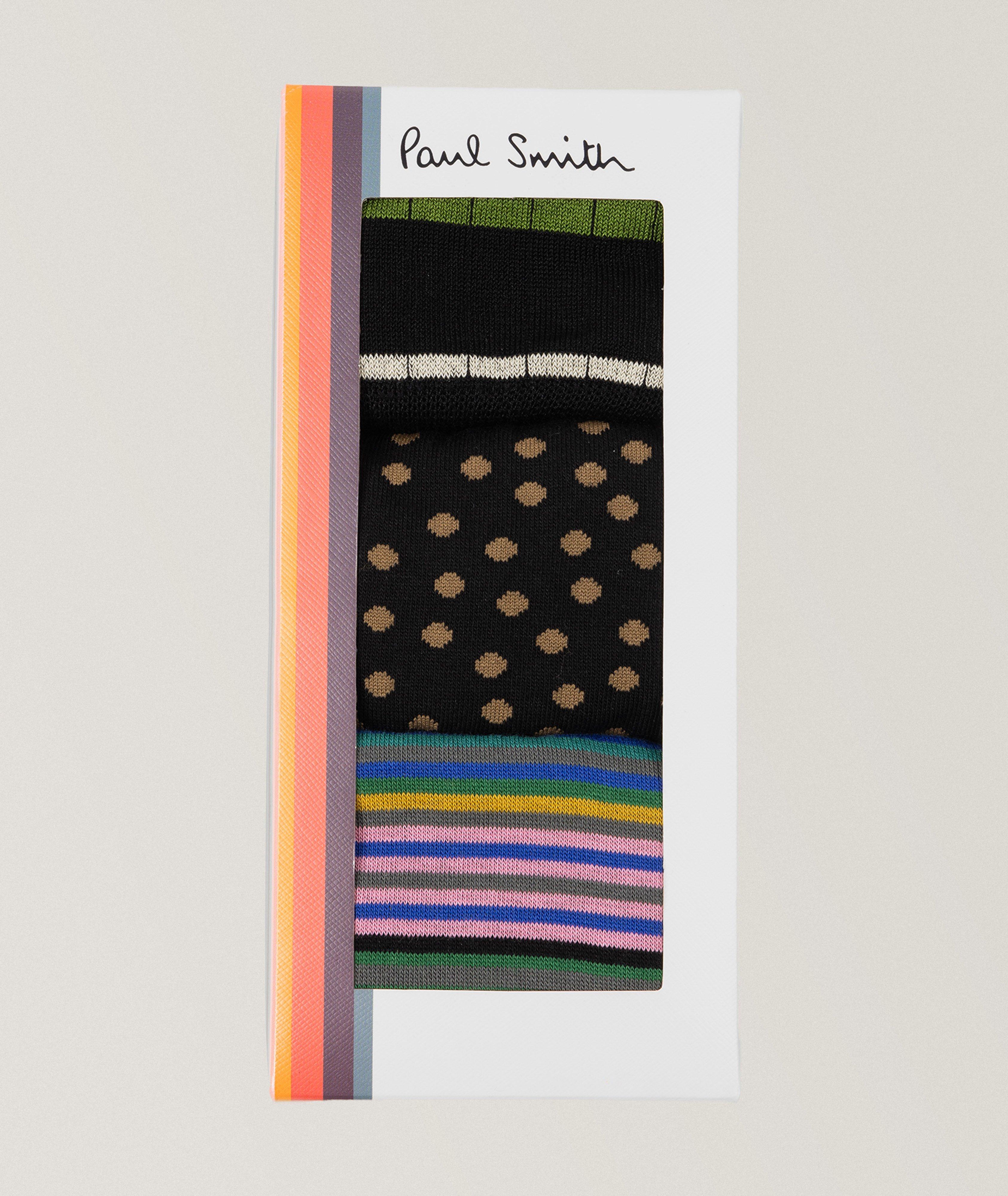 Three-Pack Mixed Dress Socks image 1
