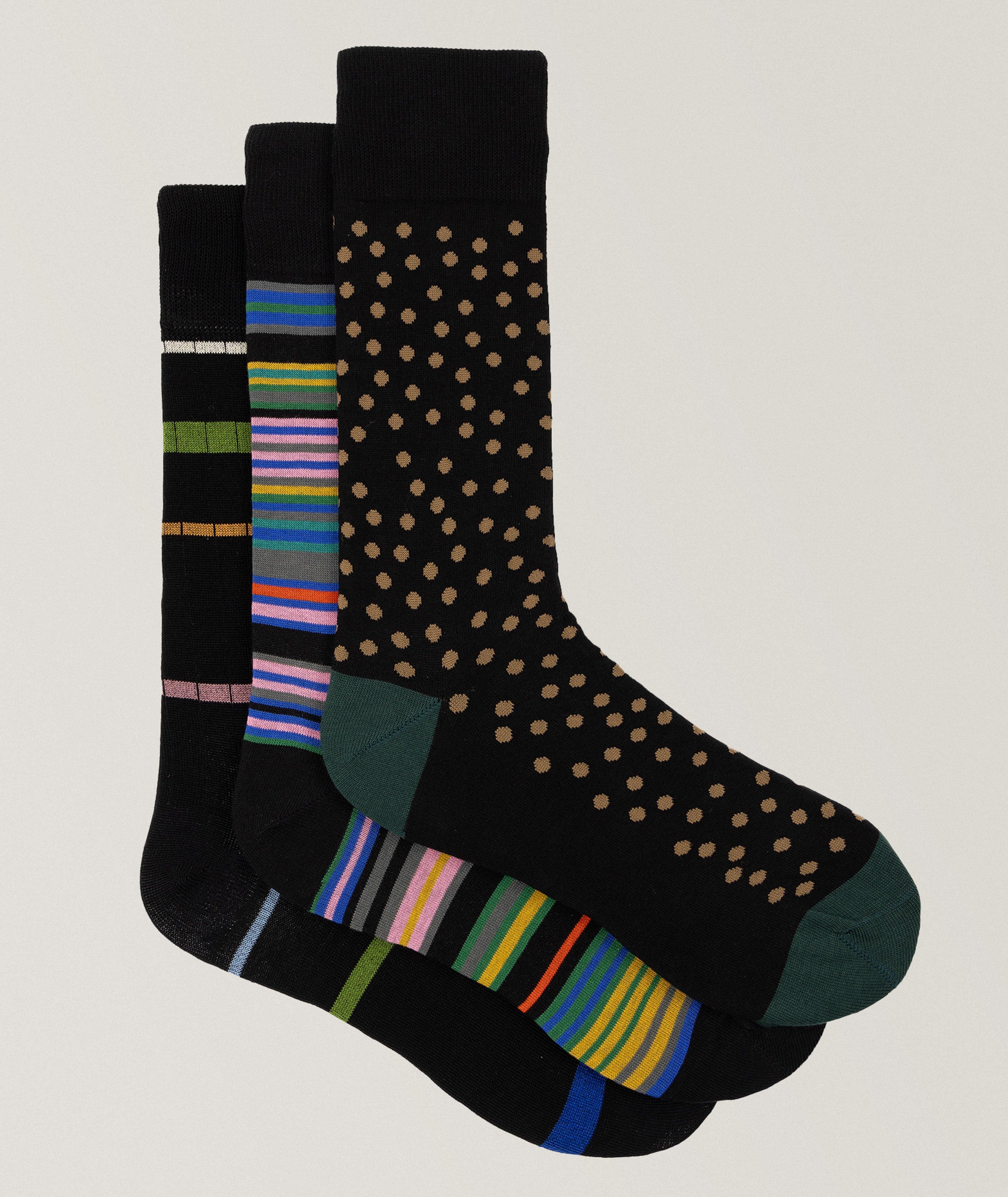 Ensemble de trois paires de chaussettes à motifs image 0