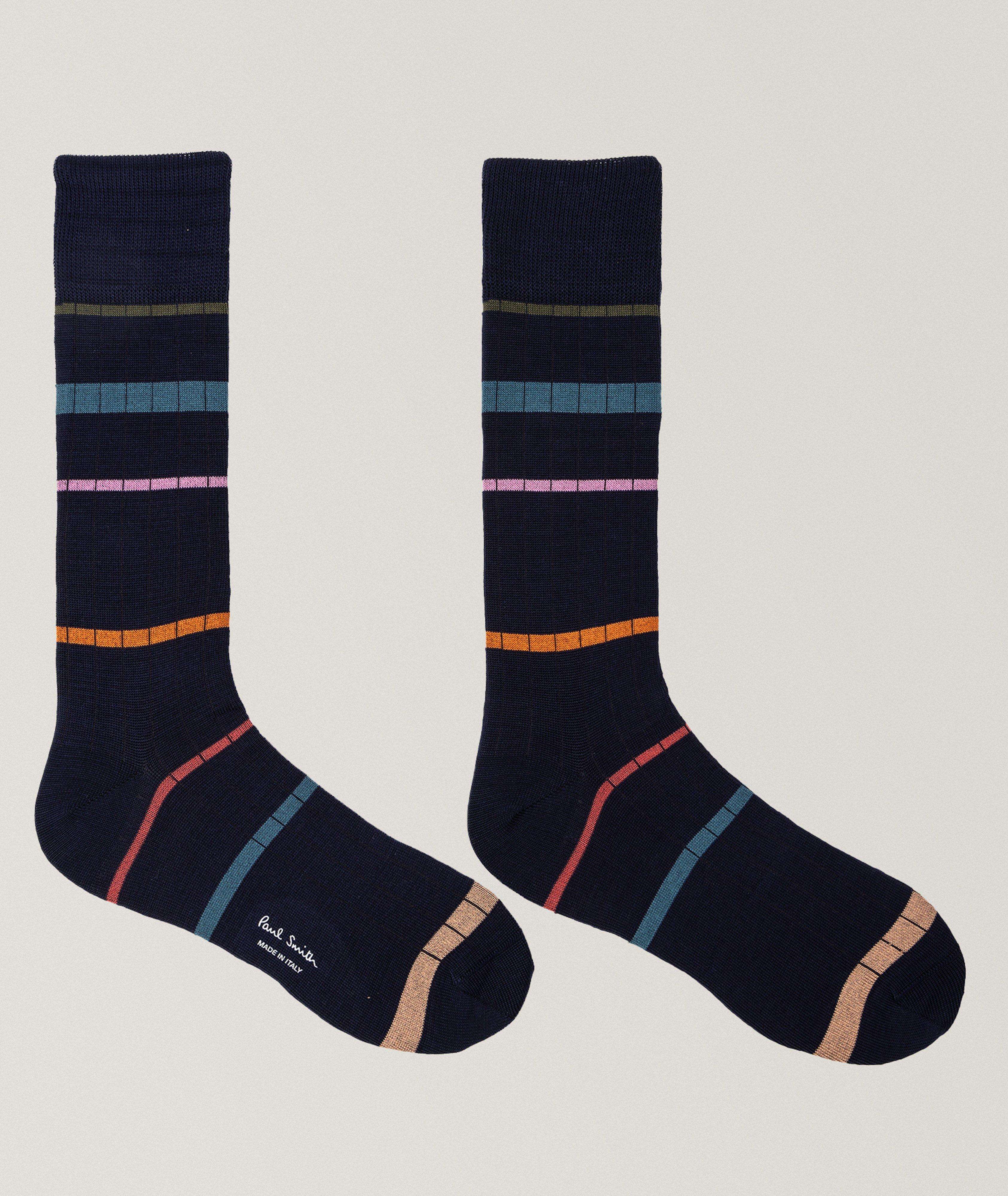 Spaced Stripe Ribbed Socks image 1