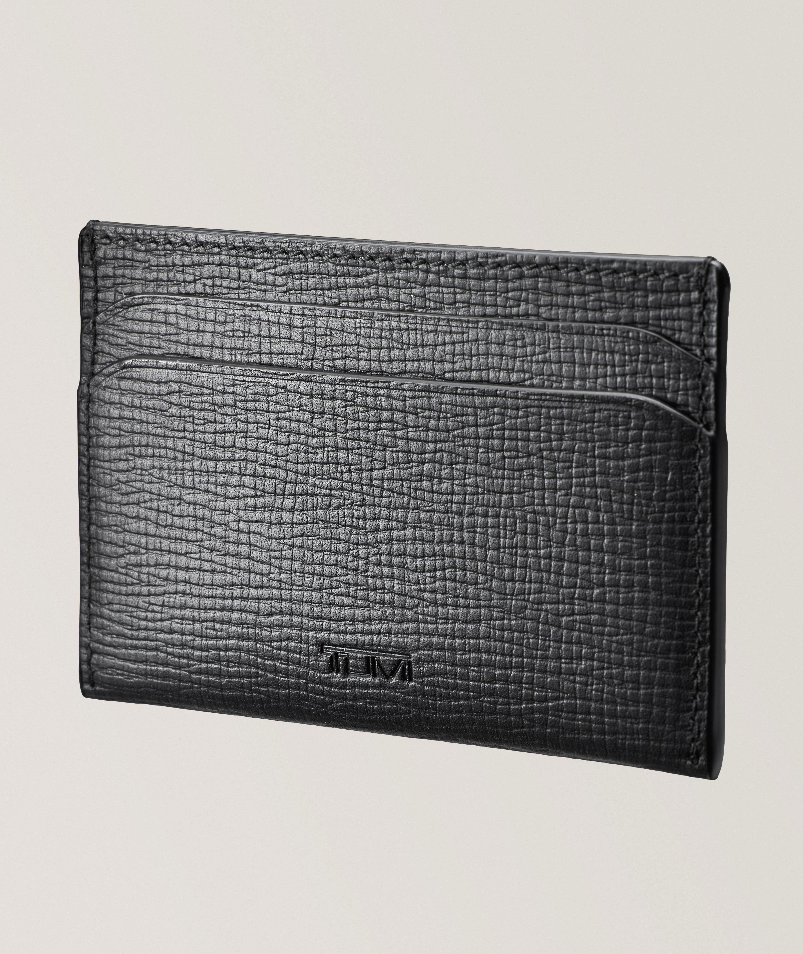 Turin Slim Pebbled Leather Cardholder image 1