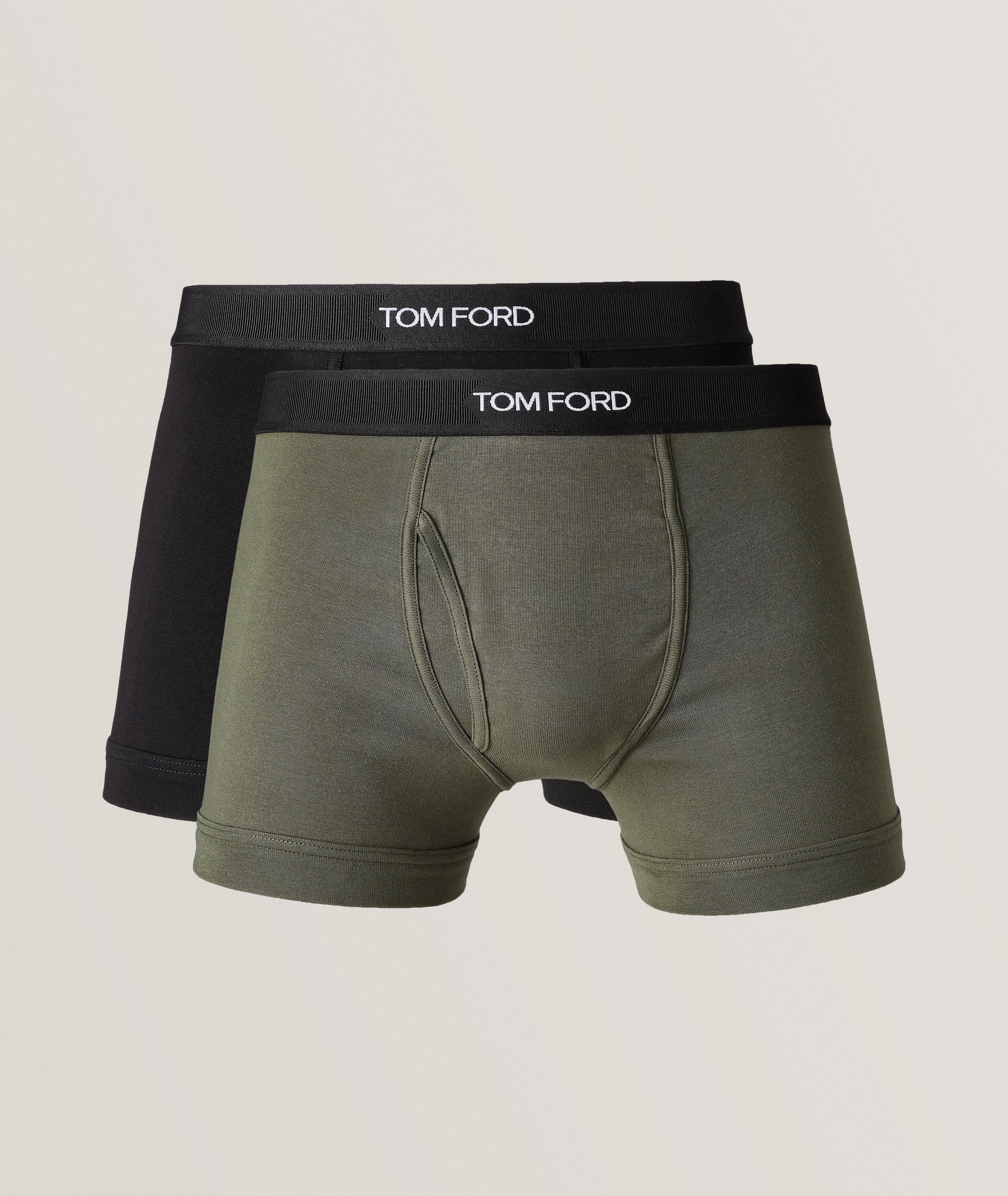 Two-Pack Stretch-Cotton Boxer Briefs  image 0