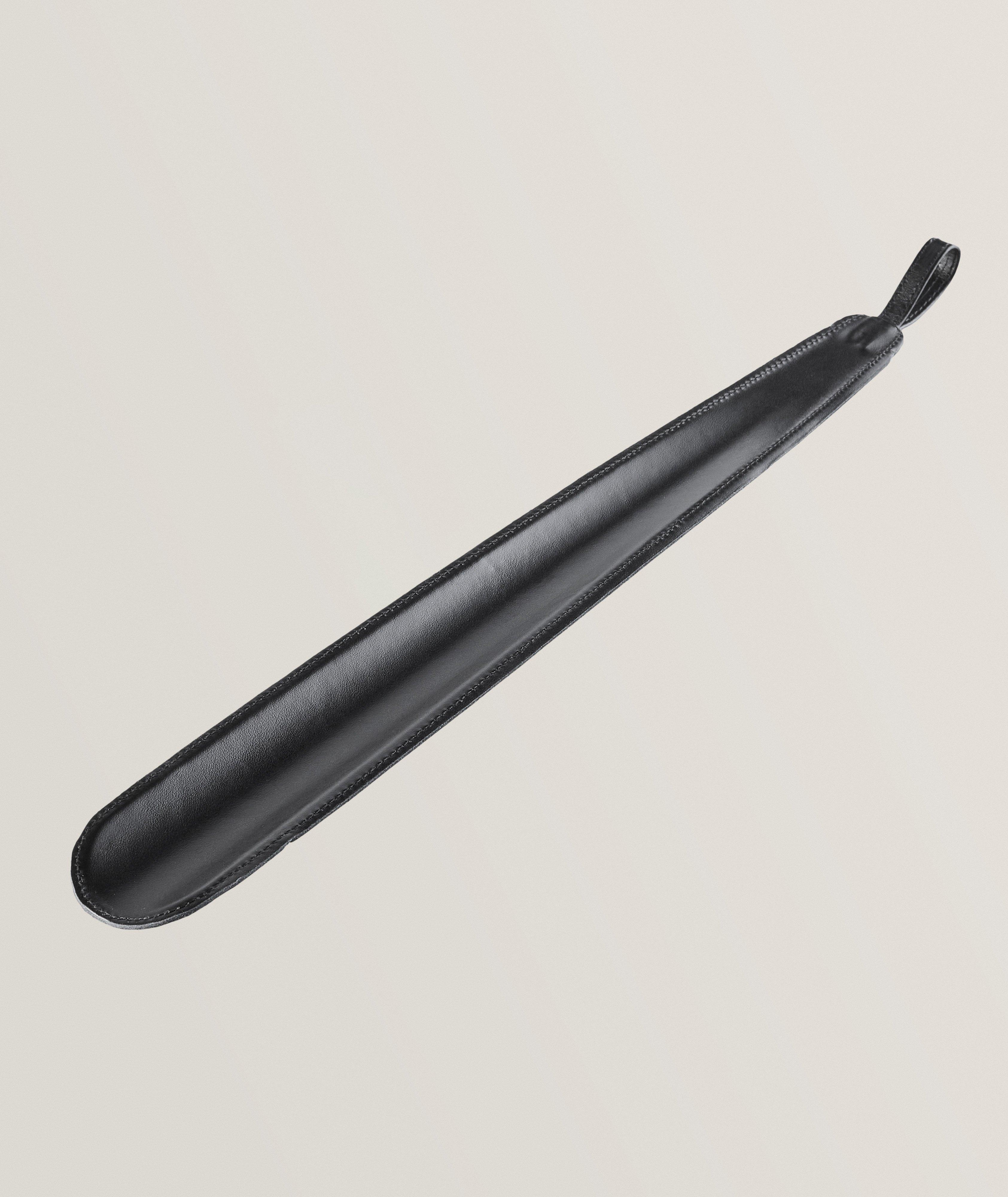 Smooth Leather Steel Shoehorn image 0