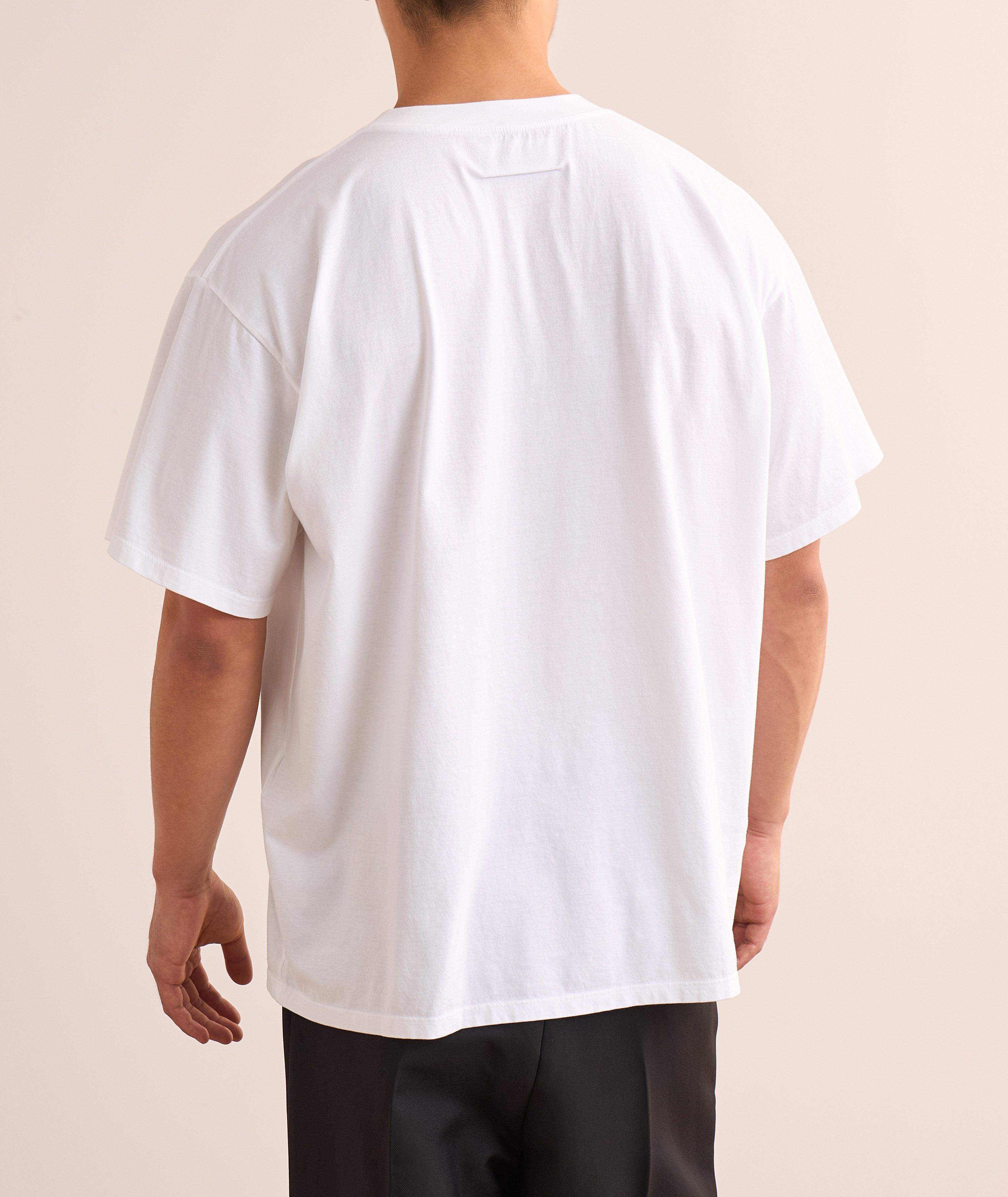 T-shirt en coton avec logo sur l’épaule image 2