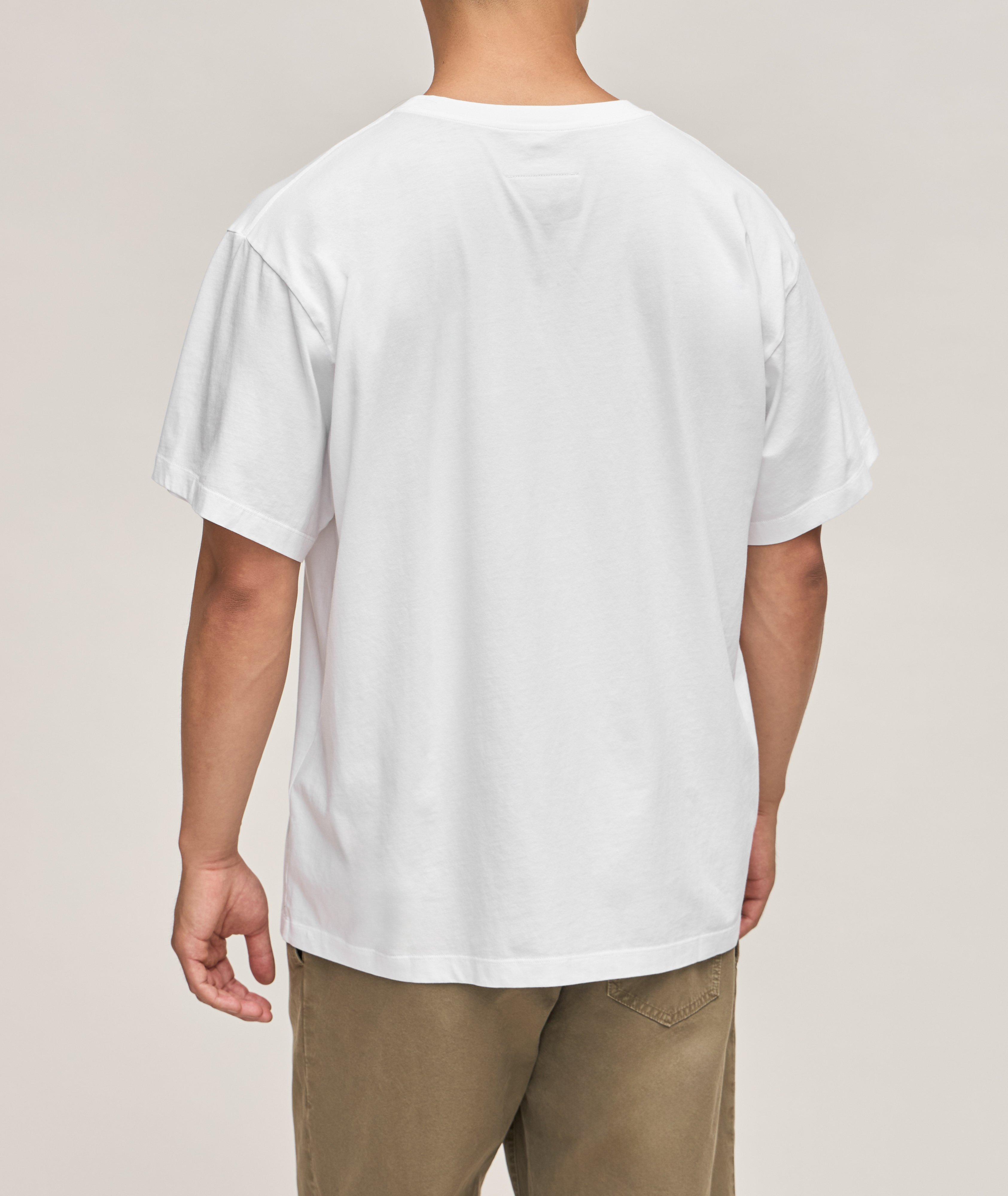 Oversized Stitched Logo Cotton T-Shirt image 2