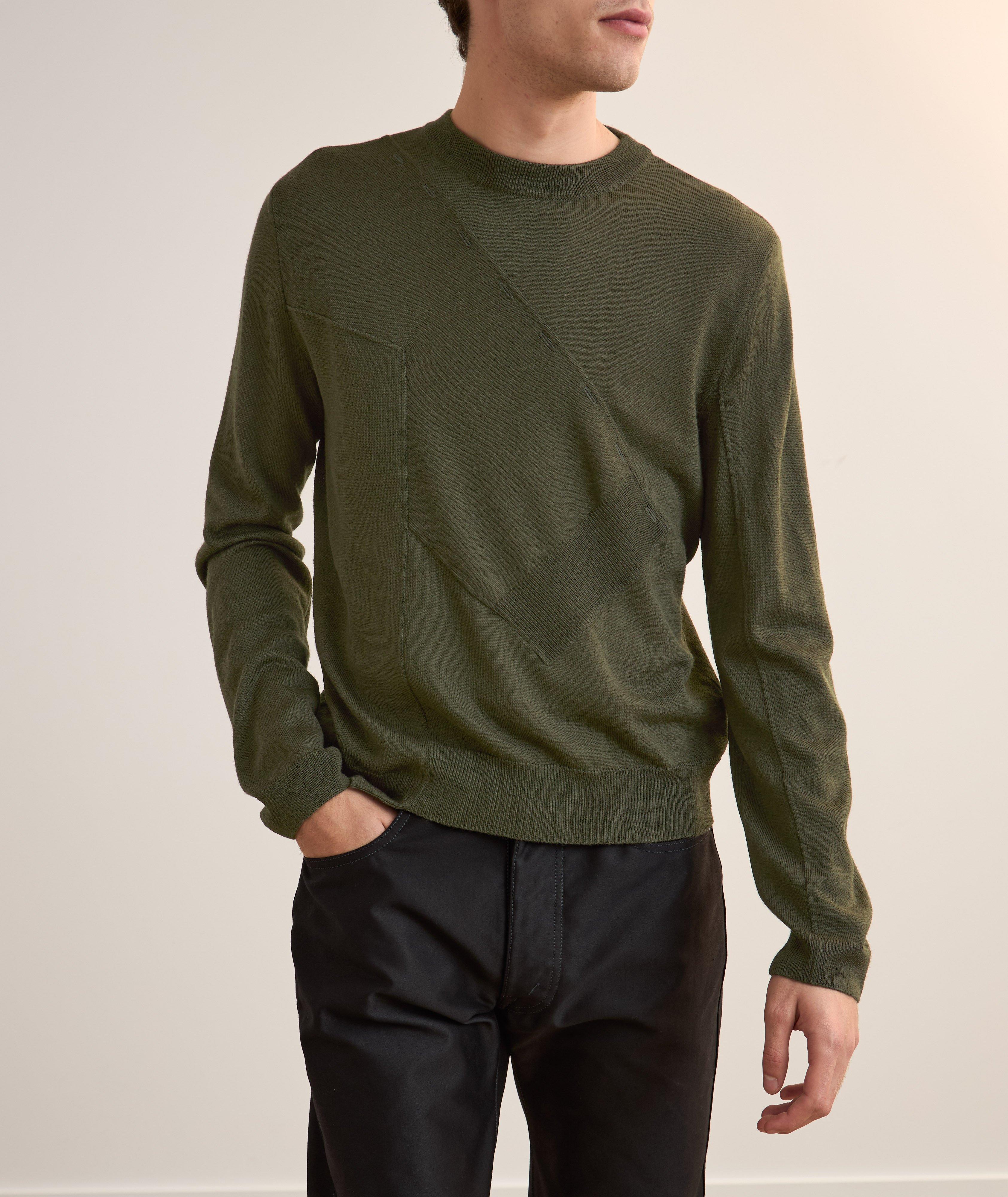 Asymmetrical Seam Crewneck Sweater image 1