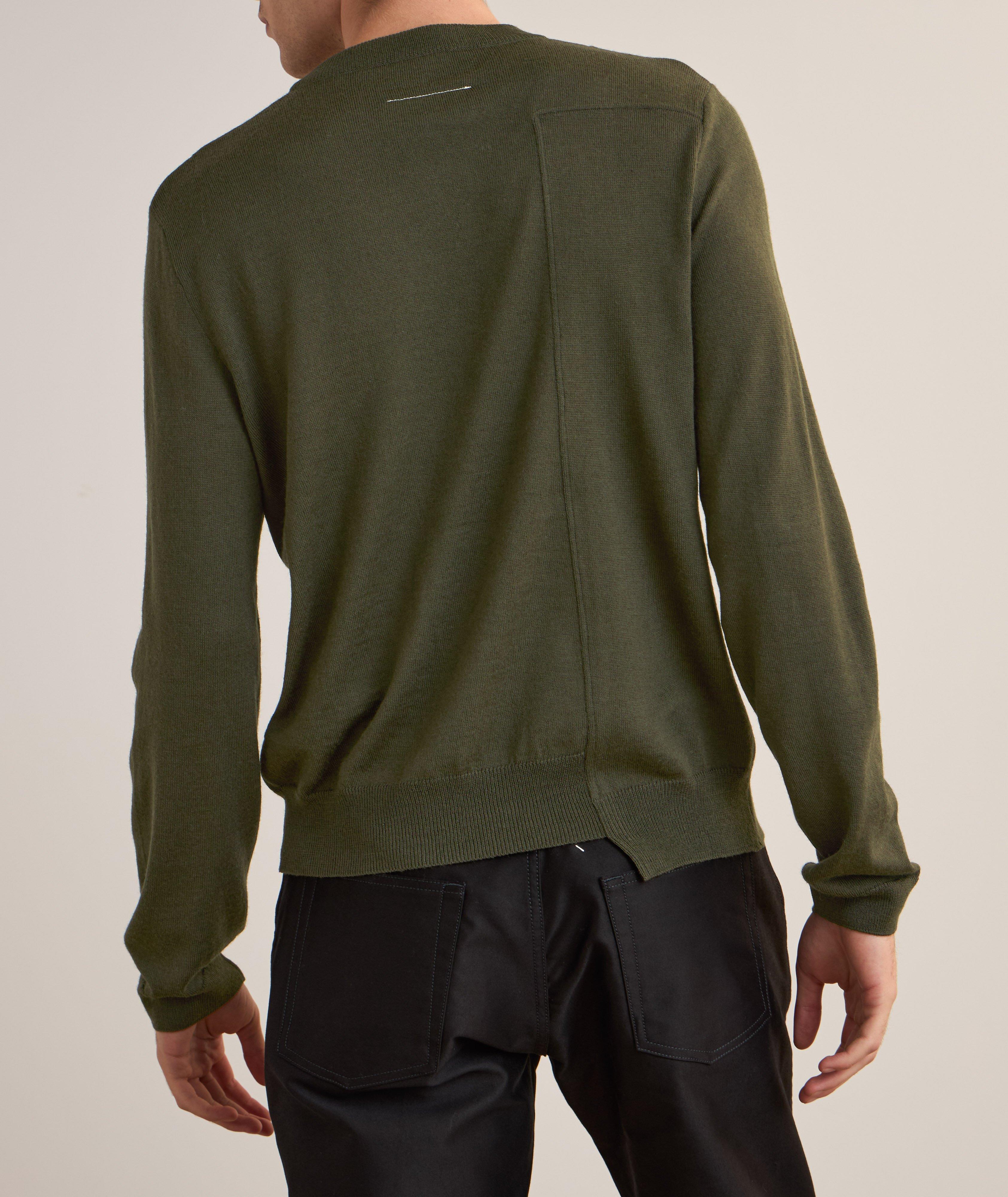 Asymmetrical Seam Crewneck Sweater image 2