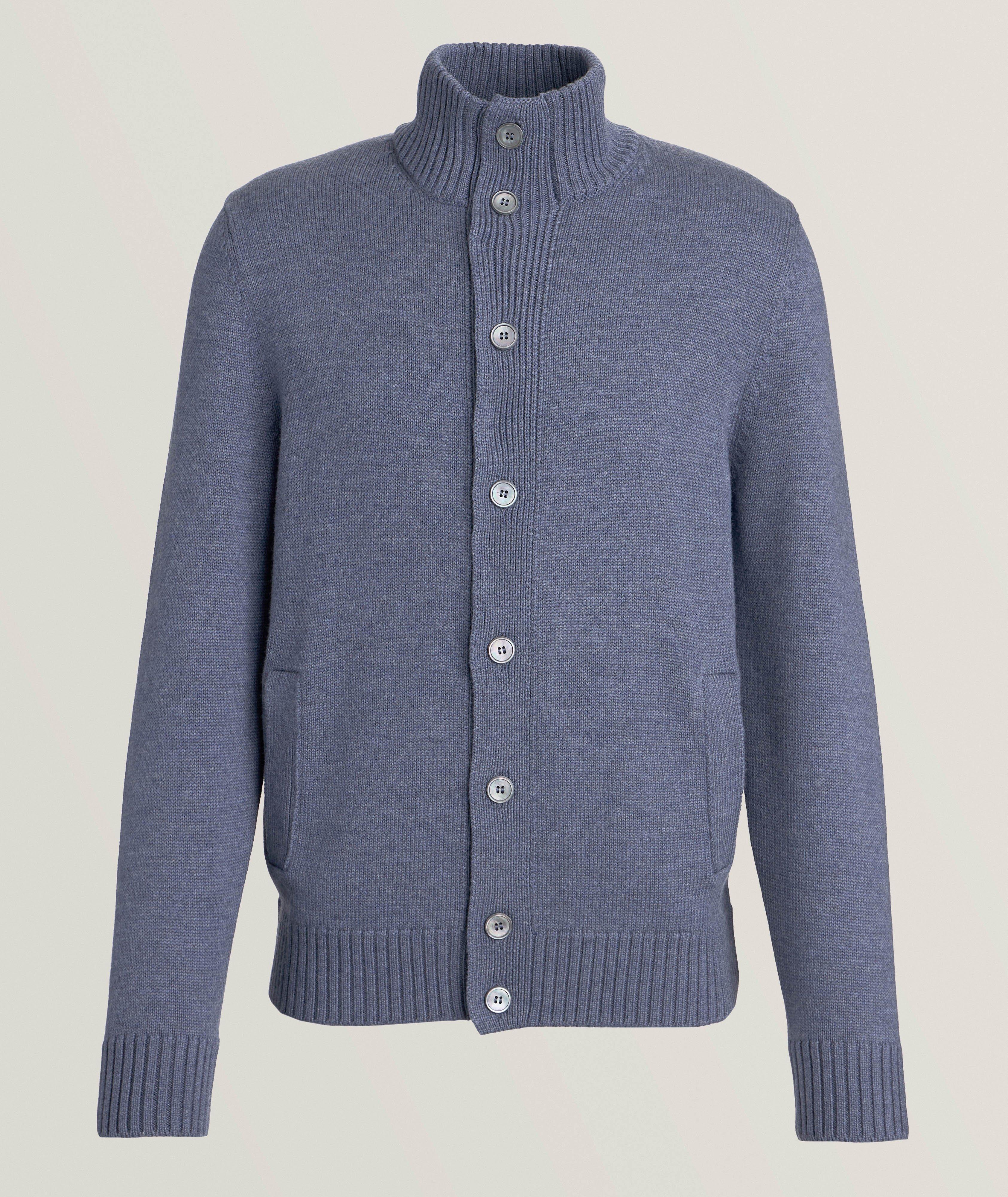 Herringbone Virgin Wool Cardigan  image 0
