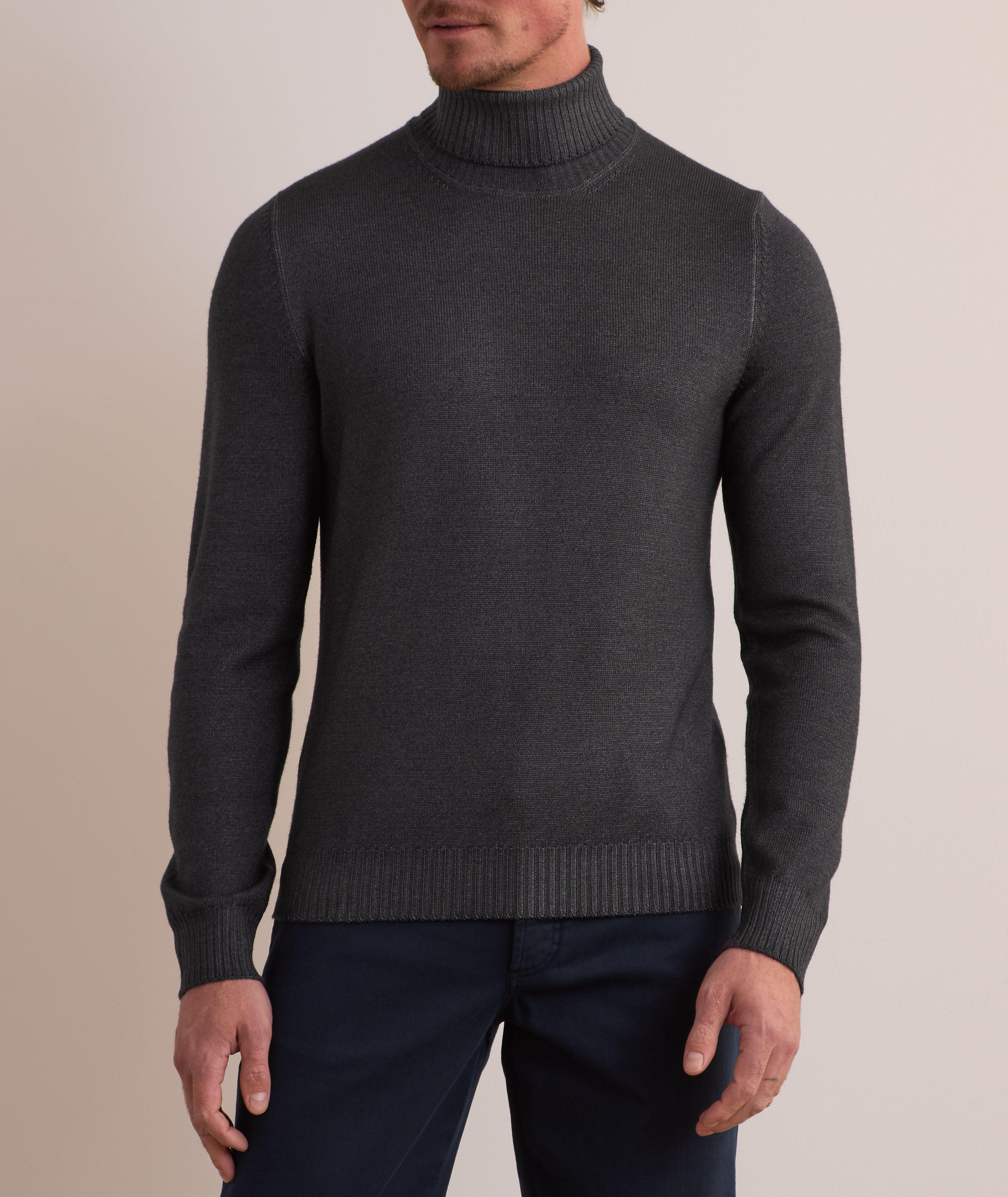 Virgin Wool Vintage Turtleneck Sweater image 1