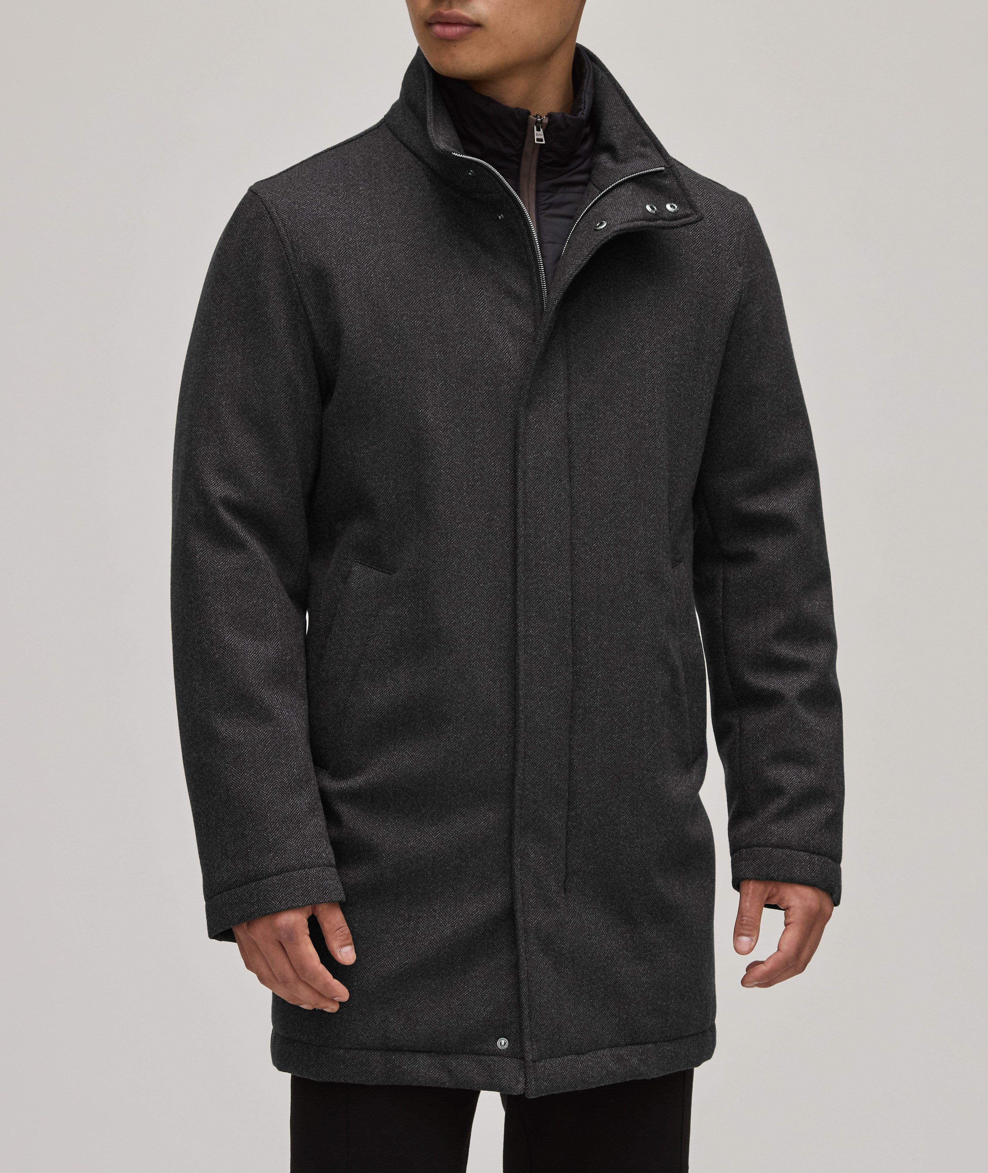 Herringbone Virgin Wool Carcoat  image 1