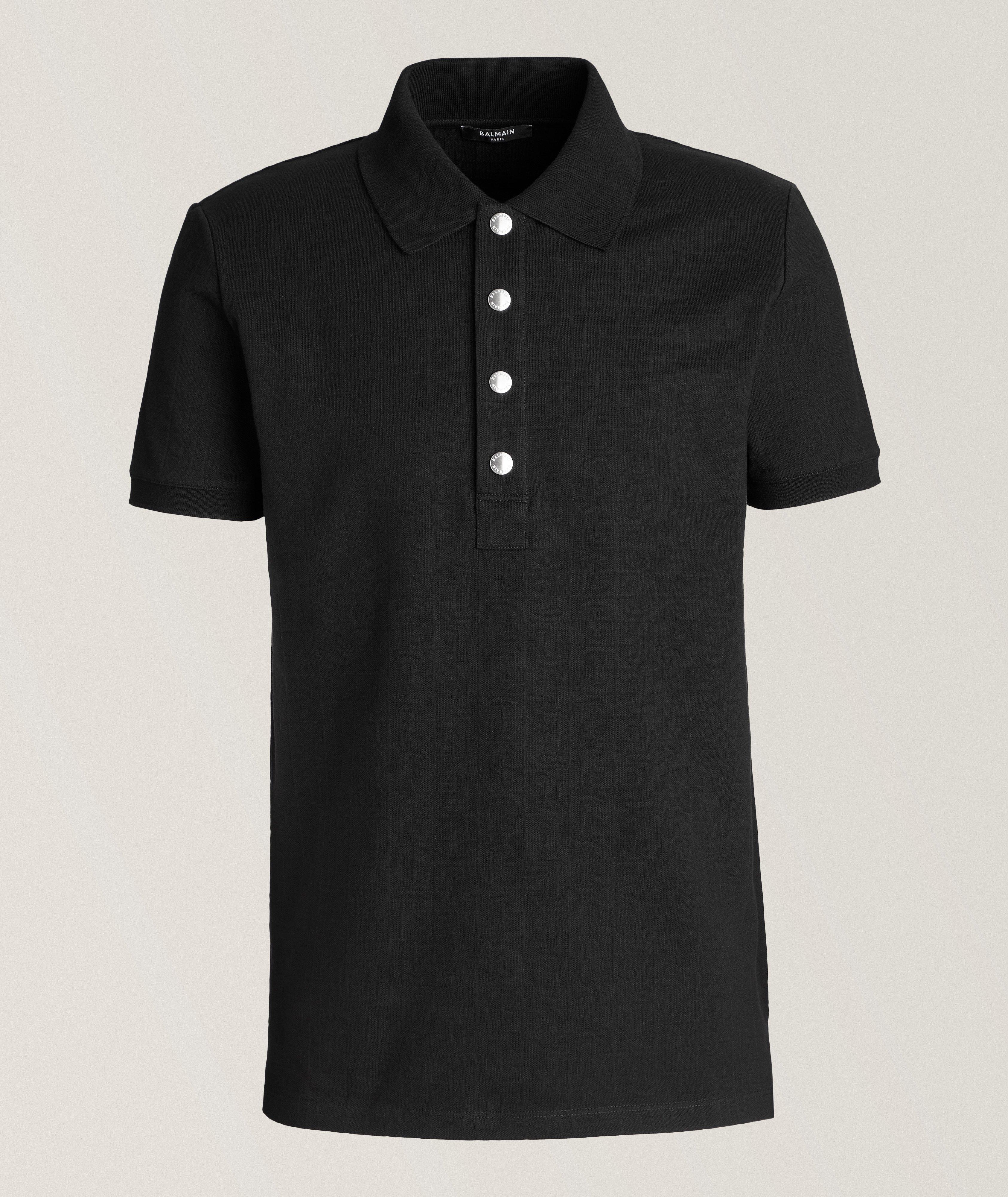 Jacquard Cotton Piqué Polo