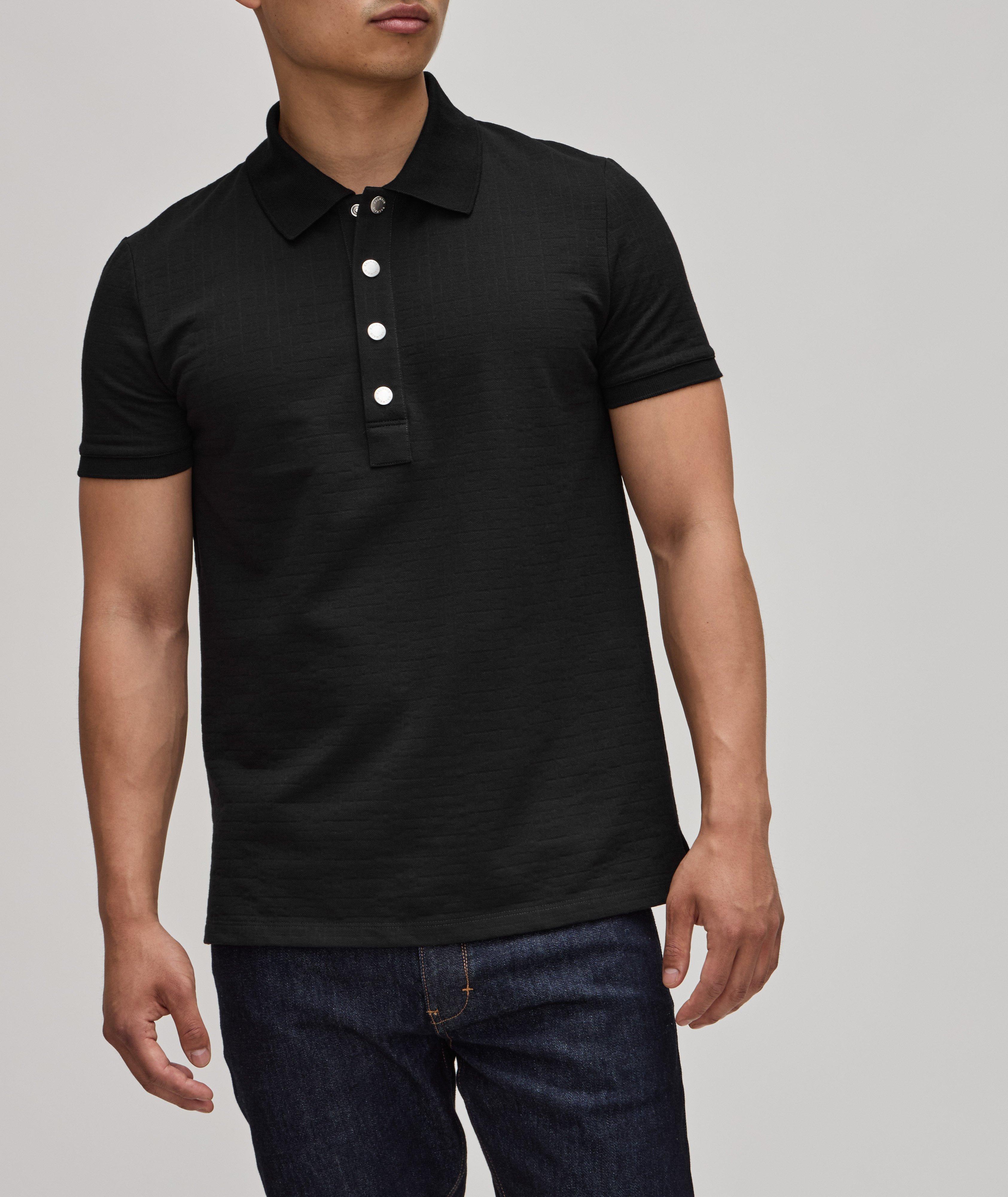 Jacquard Cotton Piqué Polo image 1