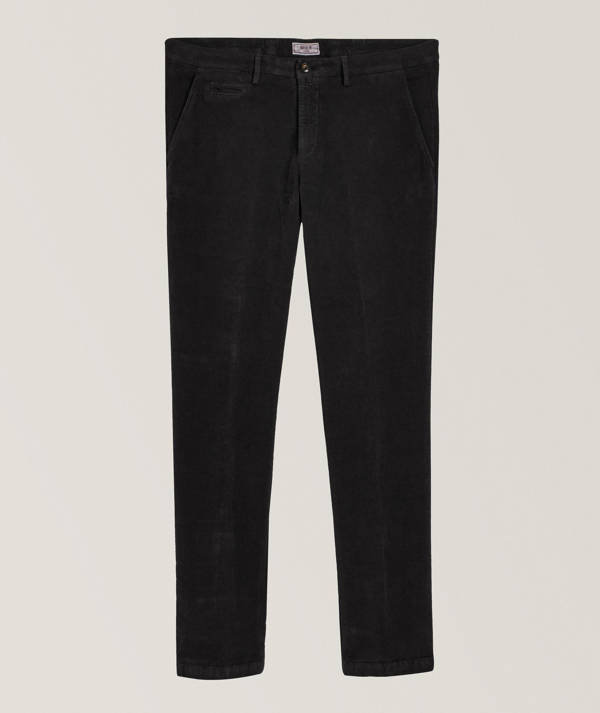 Slim Fit Textured Velour Pants image 0