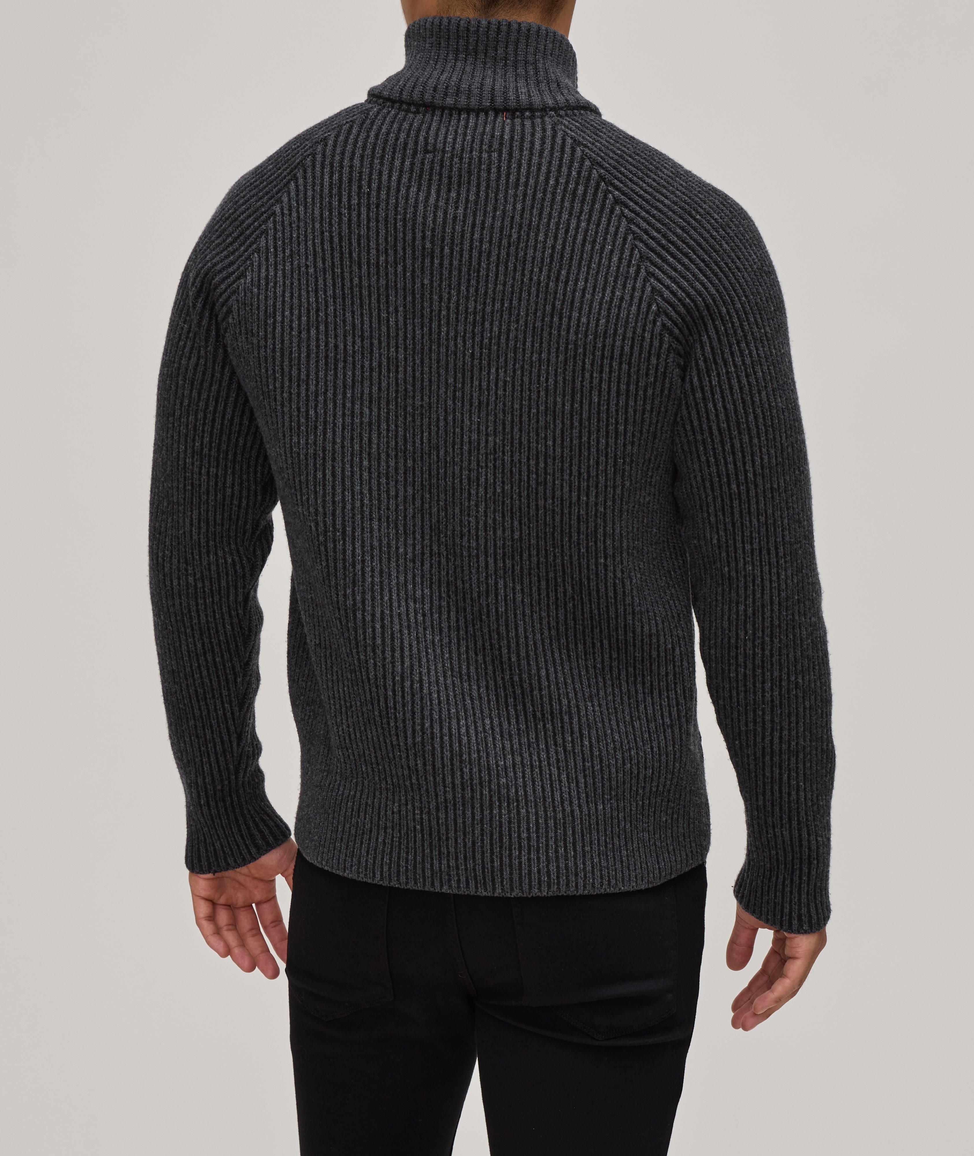 Olmo Hybrid Ribbed Merino Wool-Blend Sweater  image 2
