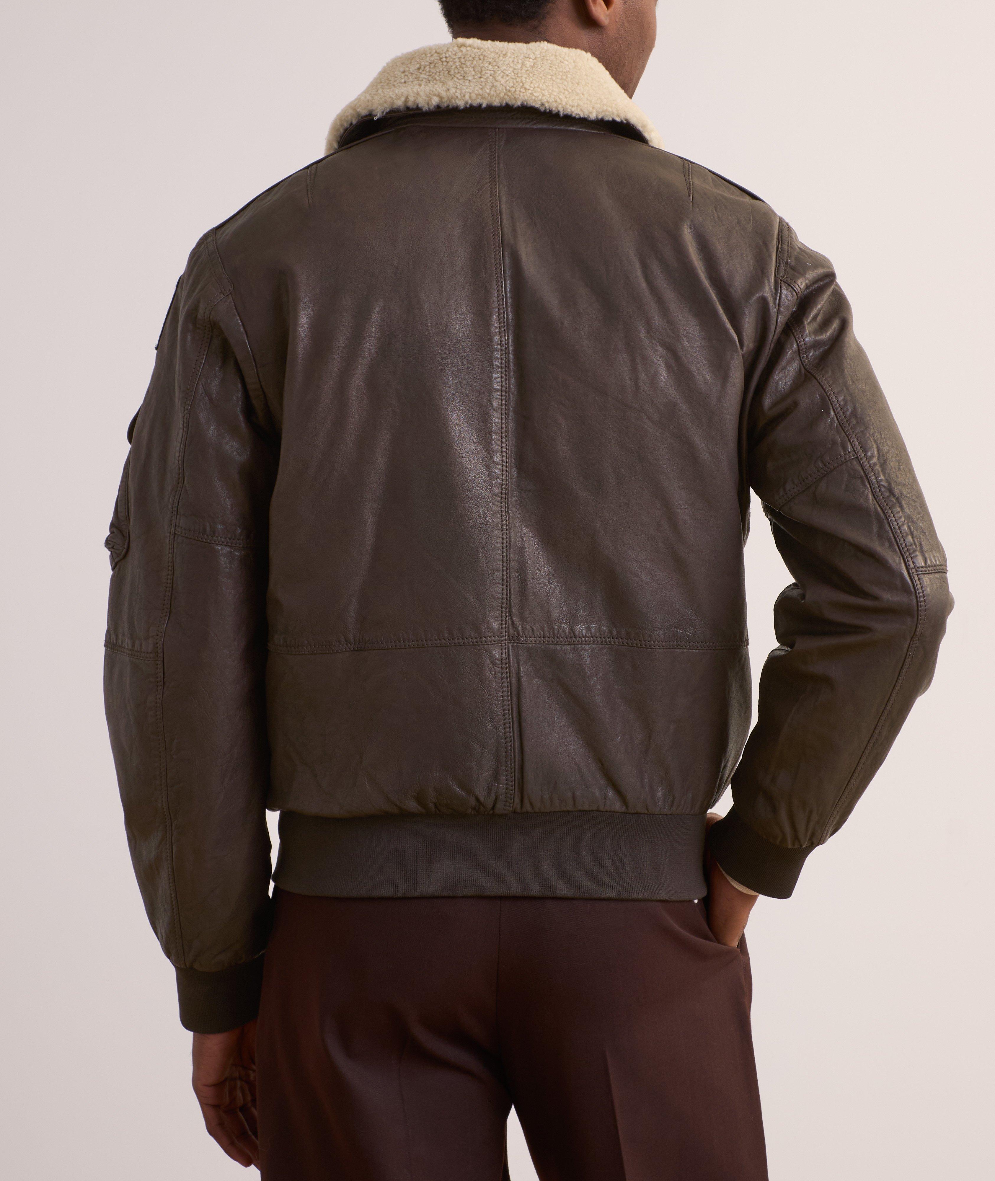 Josh Leather Aviator Jacket image 2