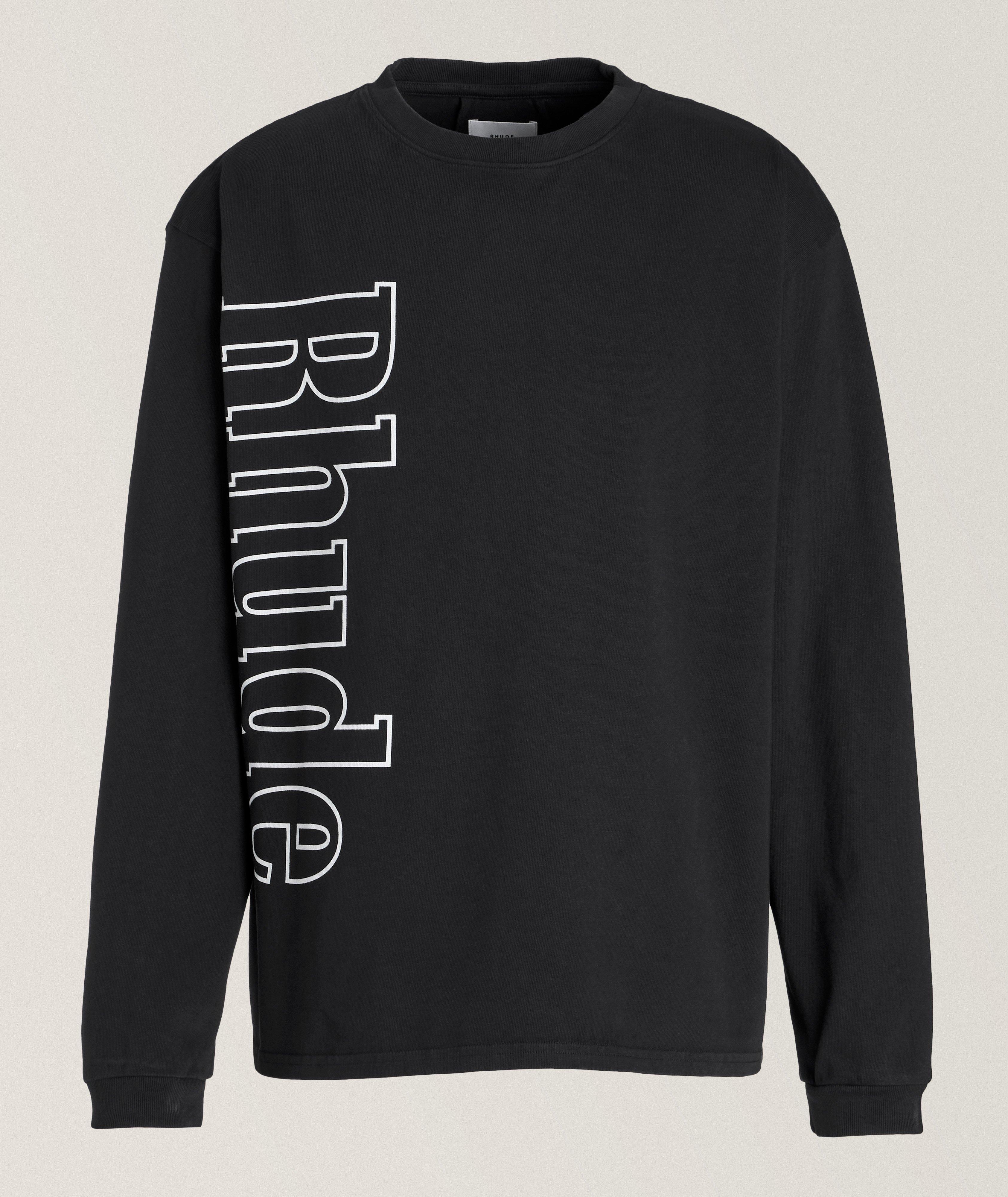 Pull en coton avec logo vertical image 0