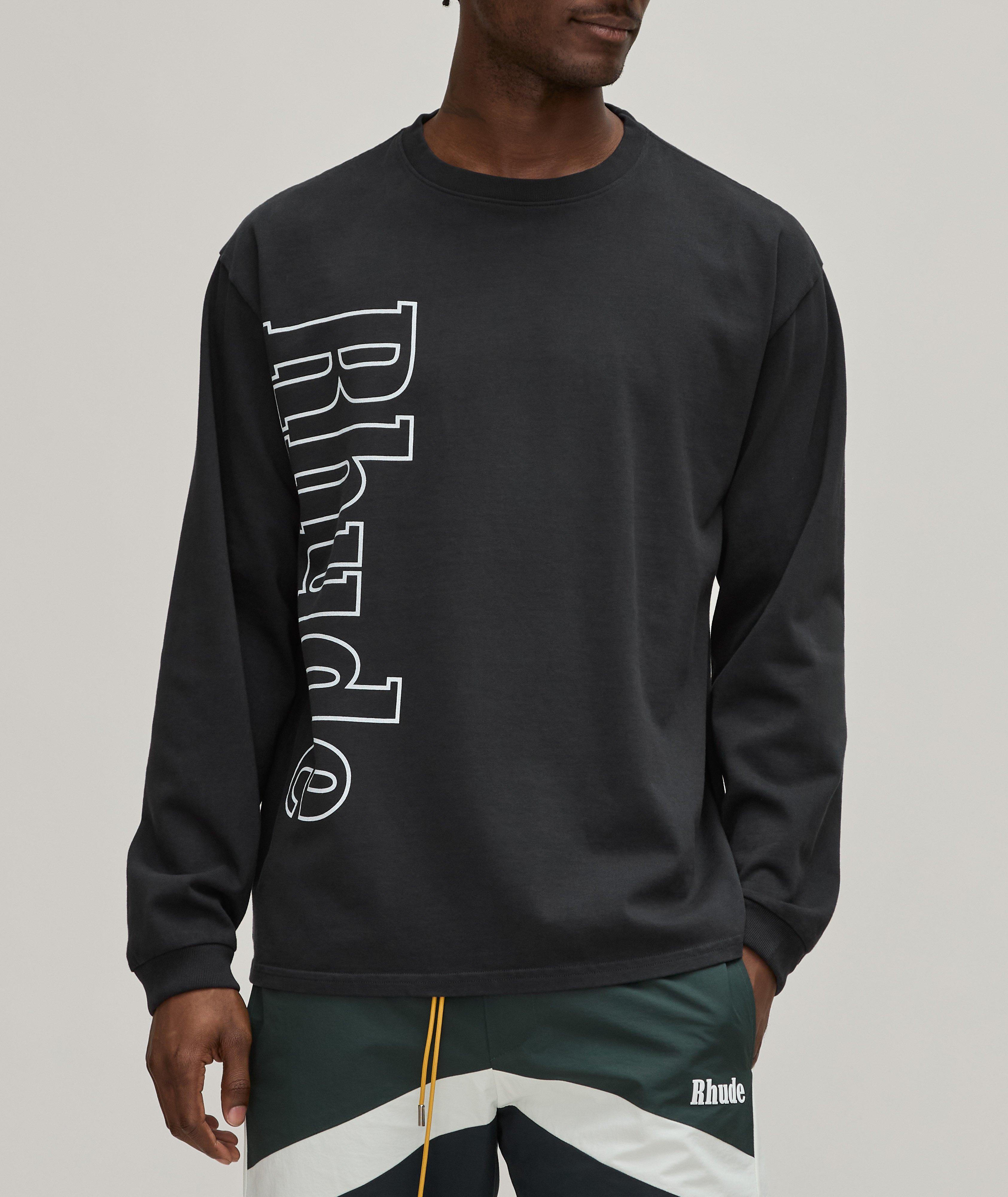 Oversized Logo Print Cotton Sweater image 1