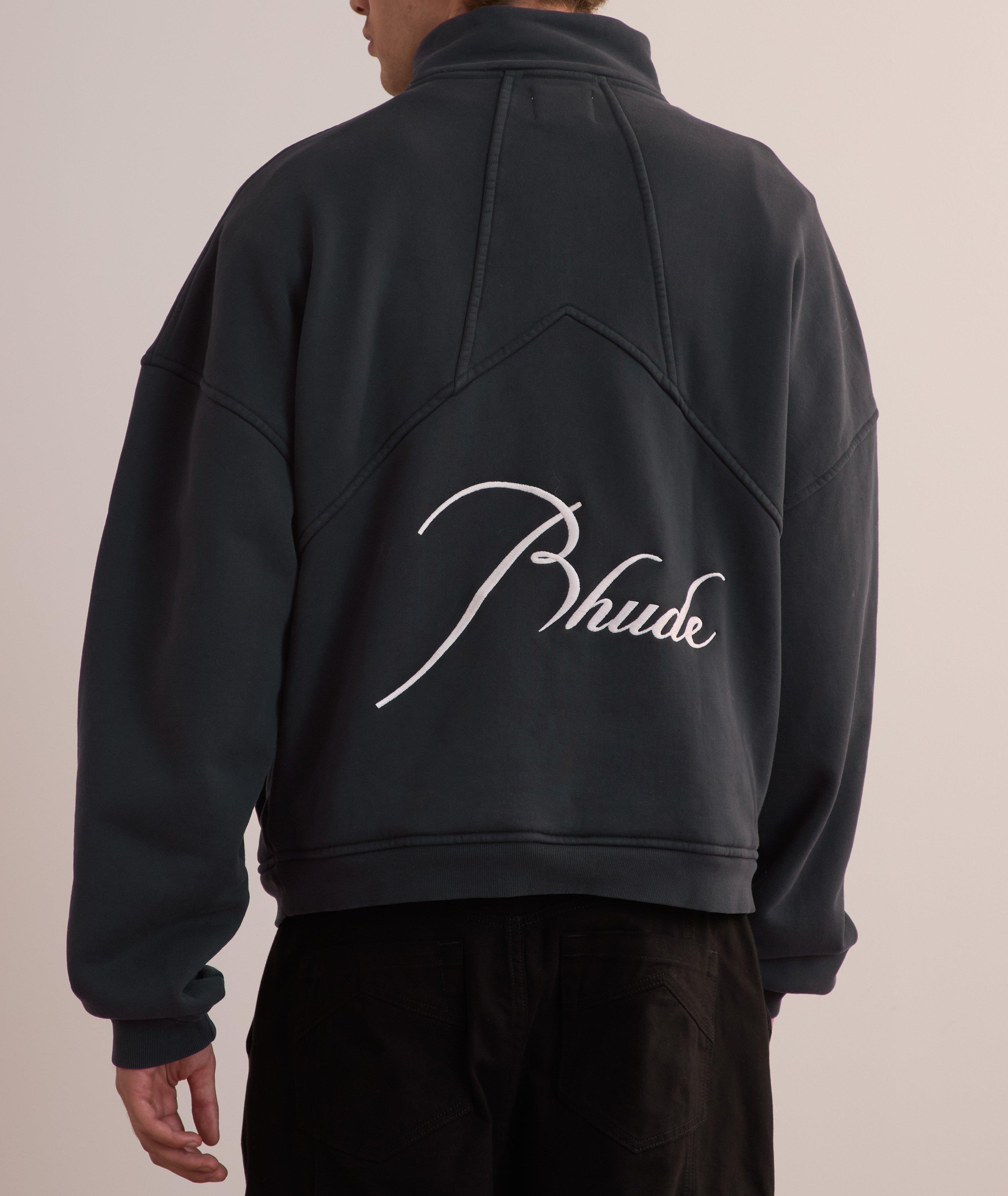 Embroidered Logo Quarter-Zip Sweater image 2