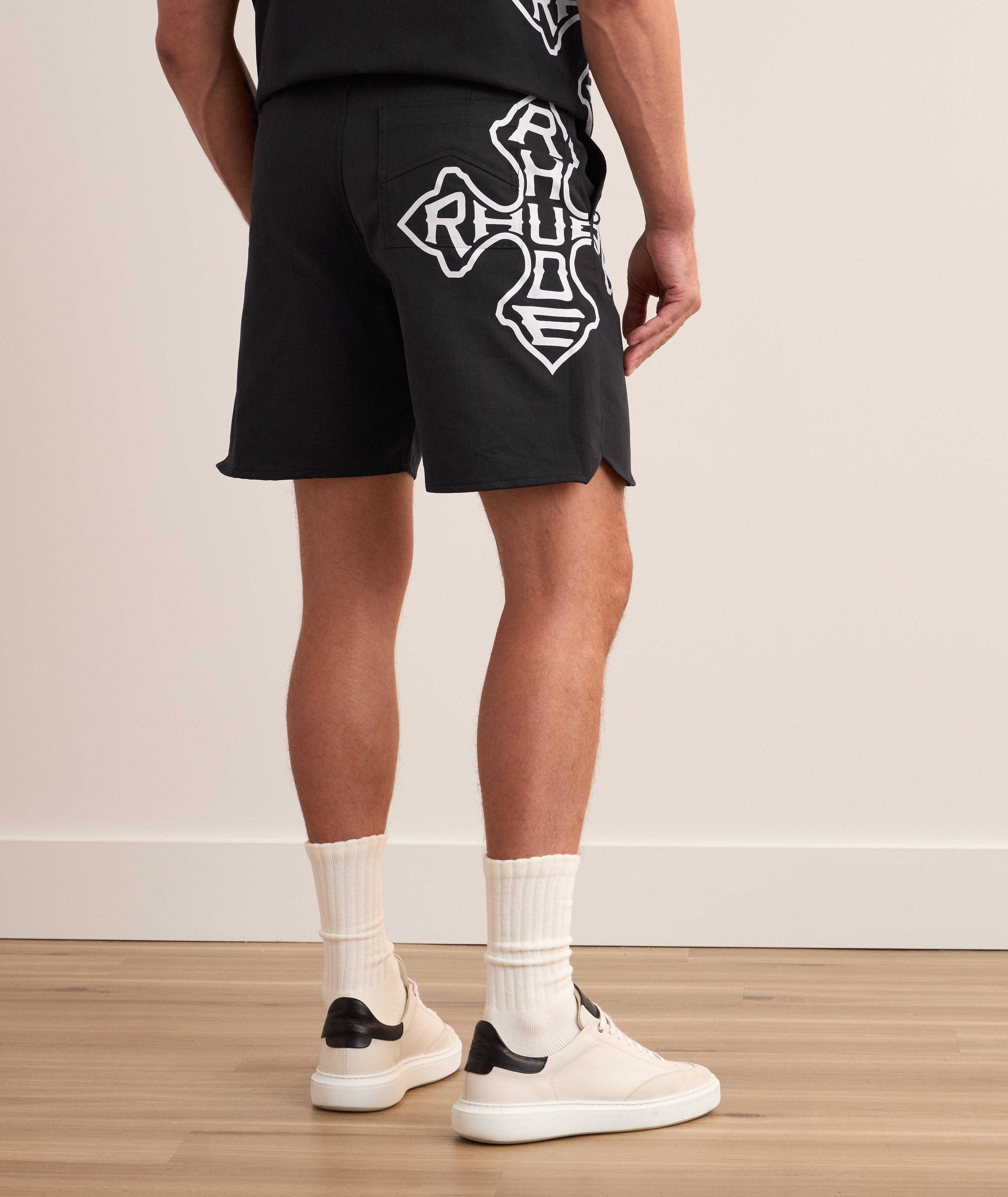 Cross Logo Cotton Twill Shorts  image 2