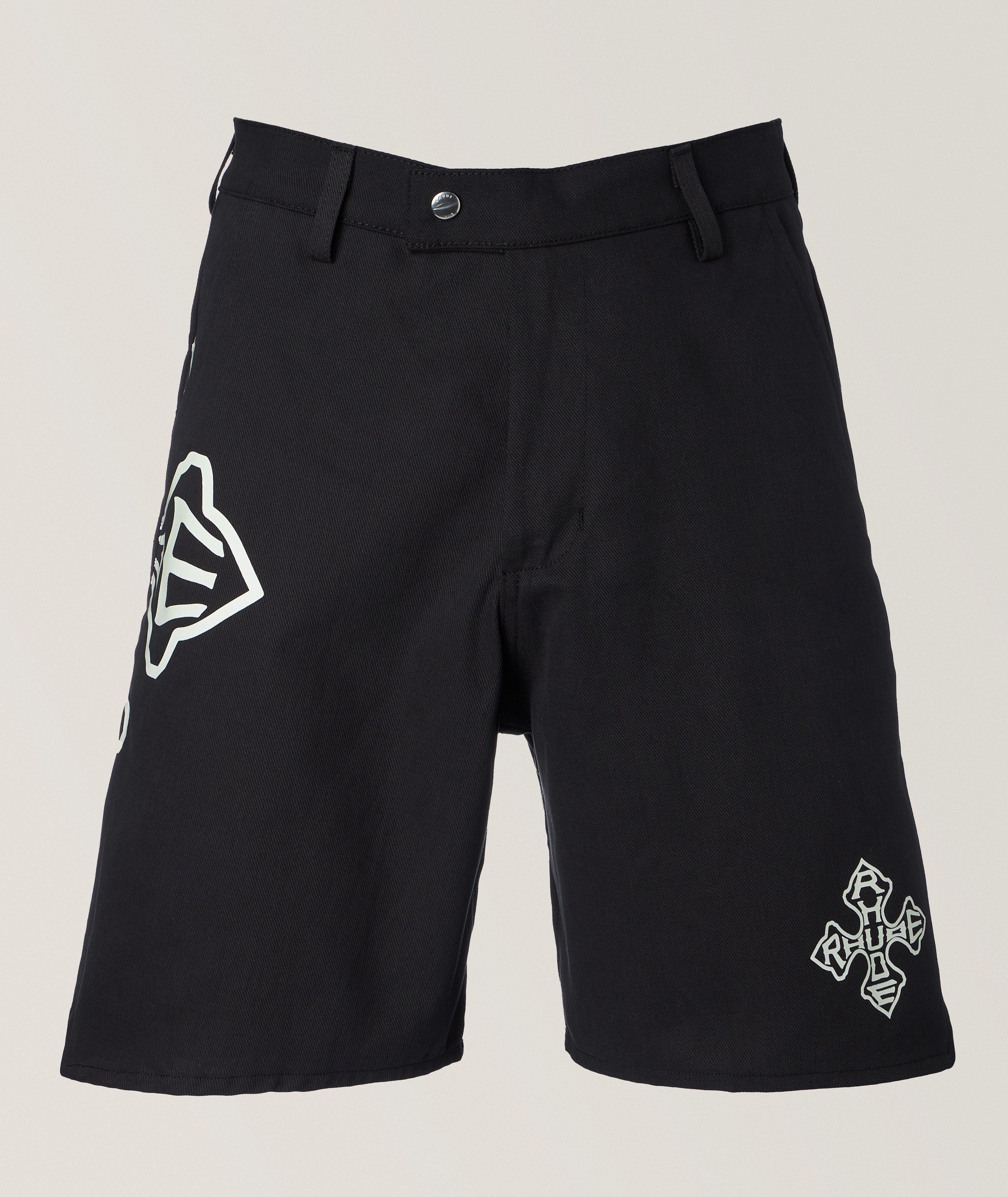 Cross Logo Cotton Twill Shorts  image 0