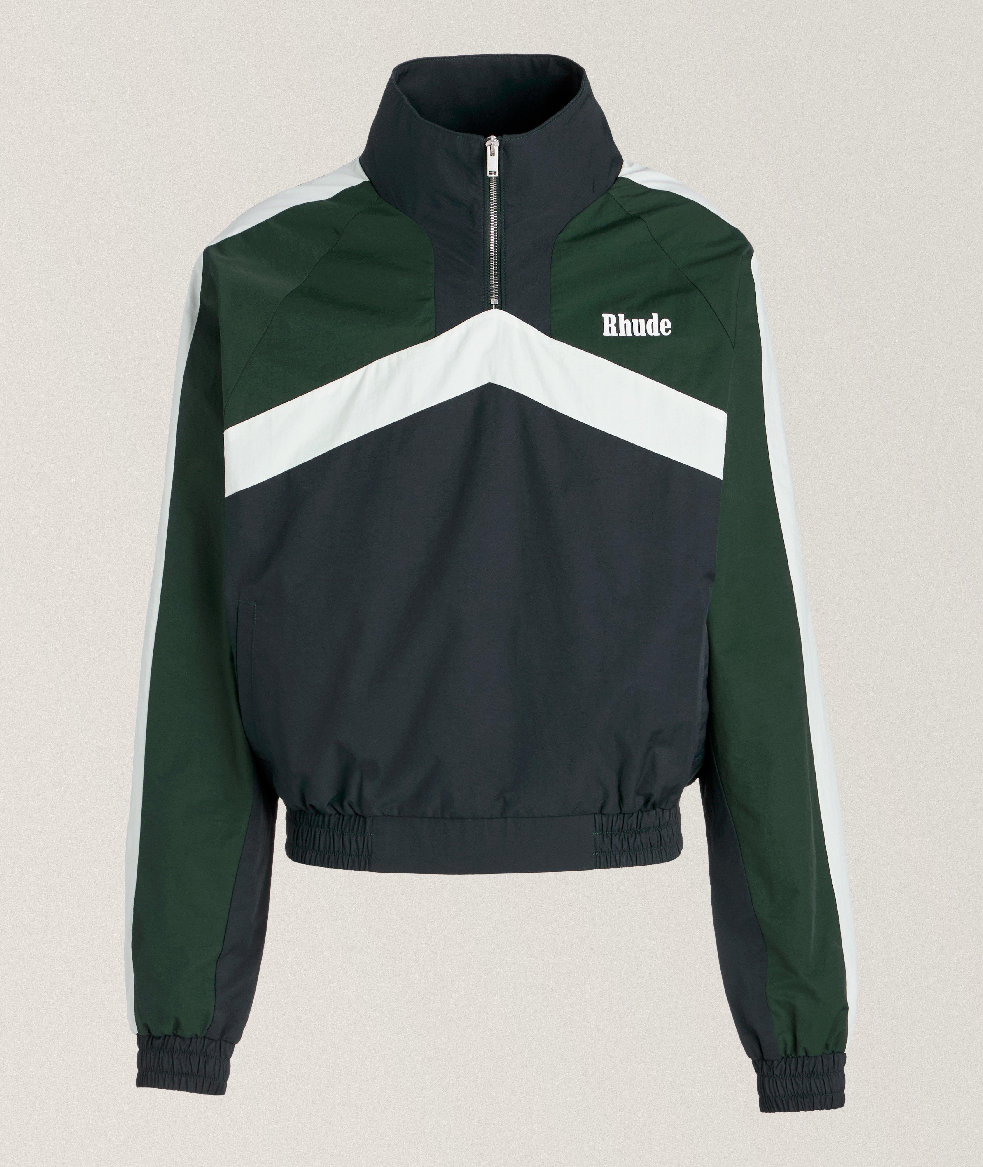 Cotton-Blend Quarter-Zip Track Jacket