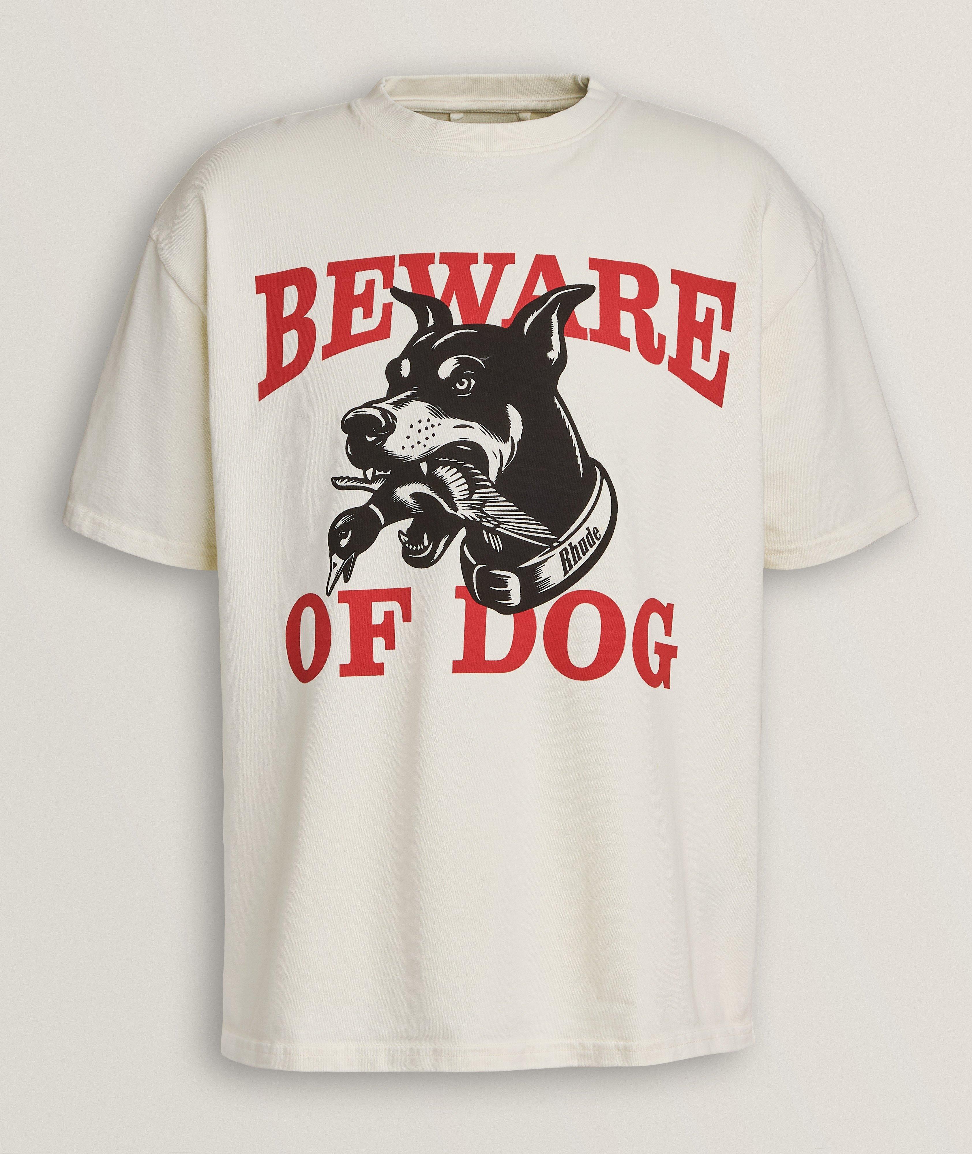 Beware of Dog Cotton T-Shirt image 0