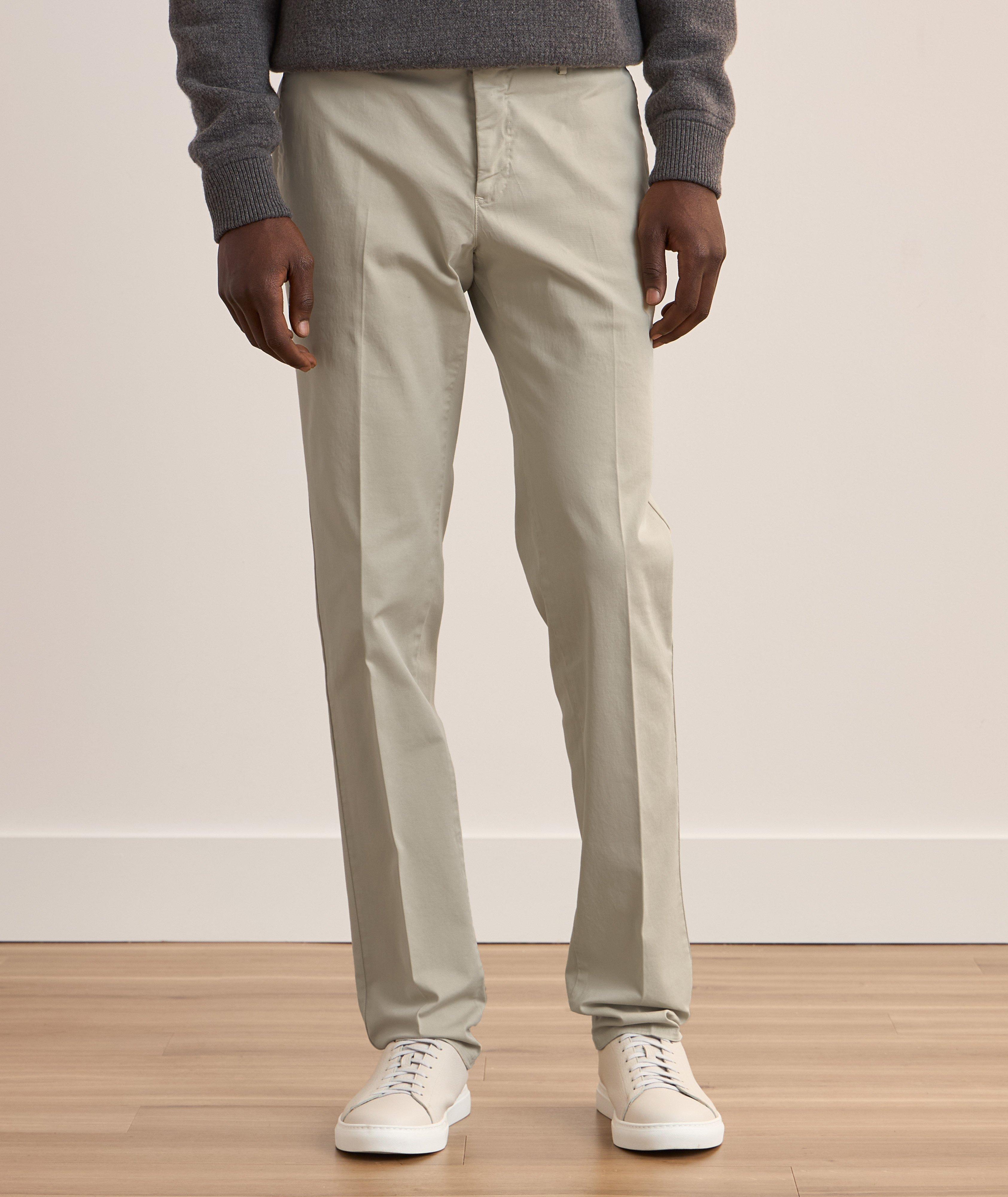 Stretch-Cotton Pleated Pants image 2