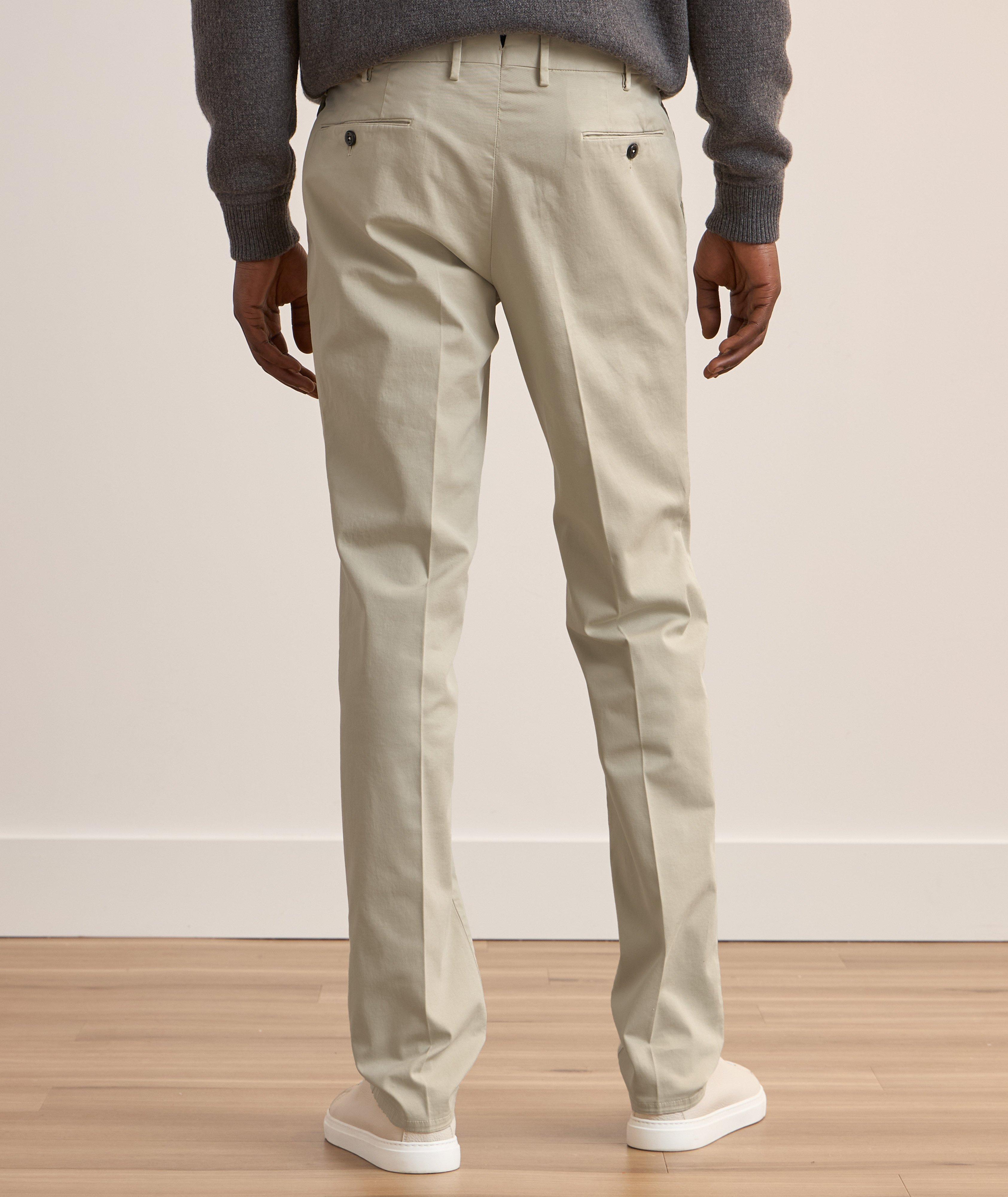 Stretch-Cotton Pleated Pants image 3