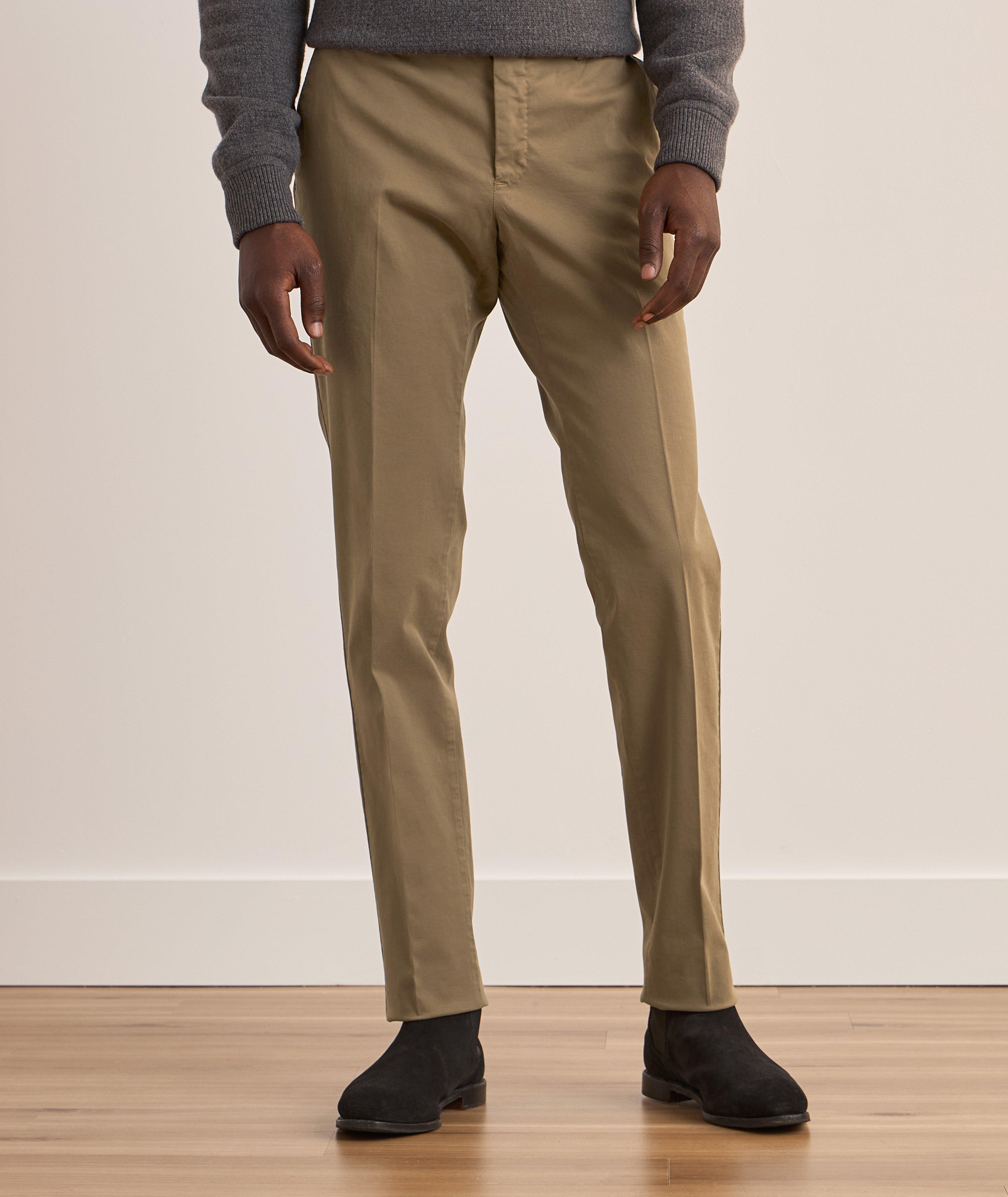 Stretch-Cotton Pleated Pants image 2