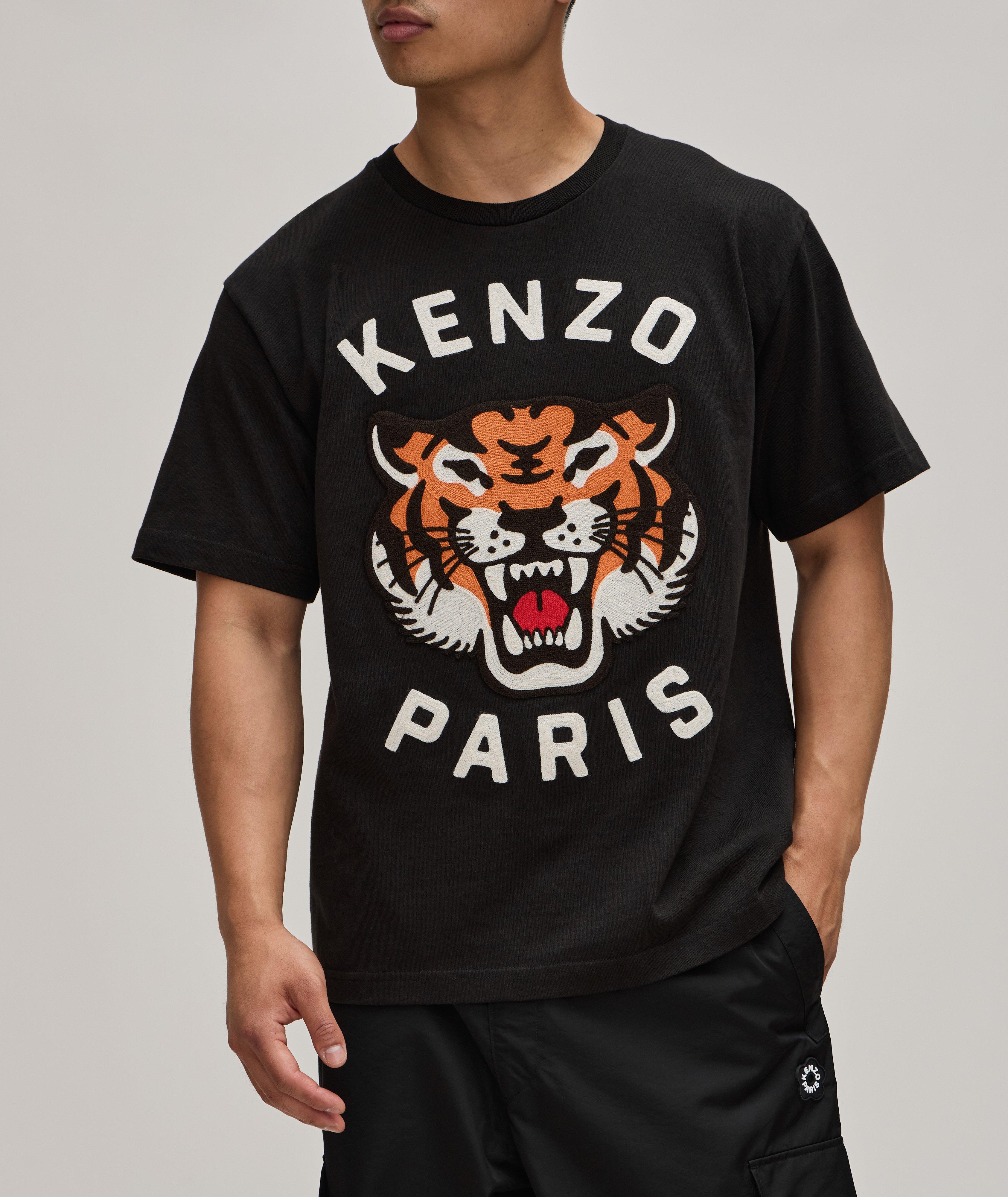 Kenzo Embroidered Lucky Tiger Cotton T-Shirt | T-Shirts | Harry Rosen