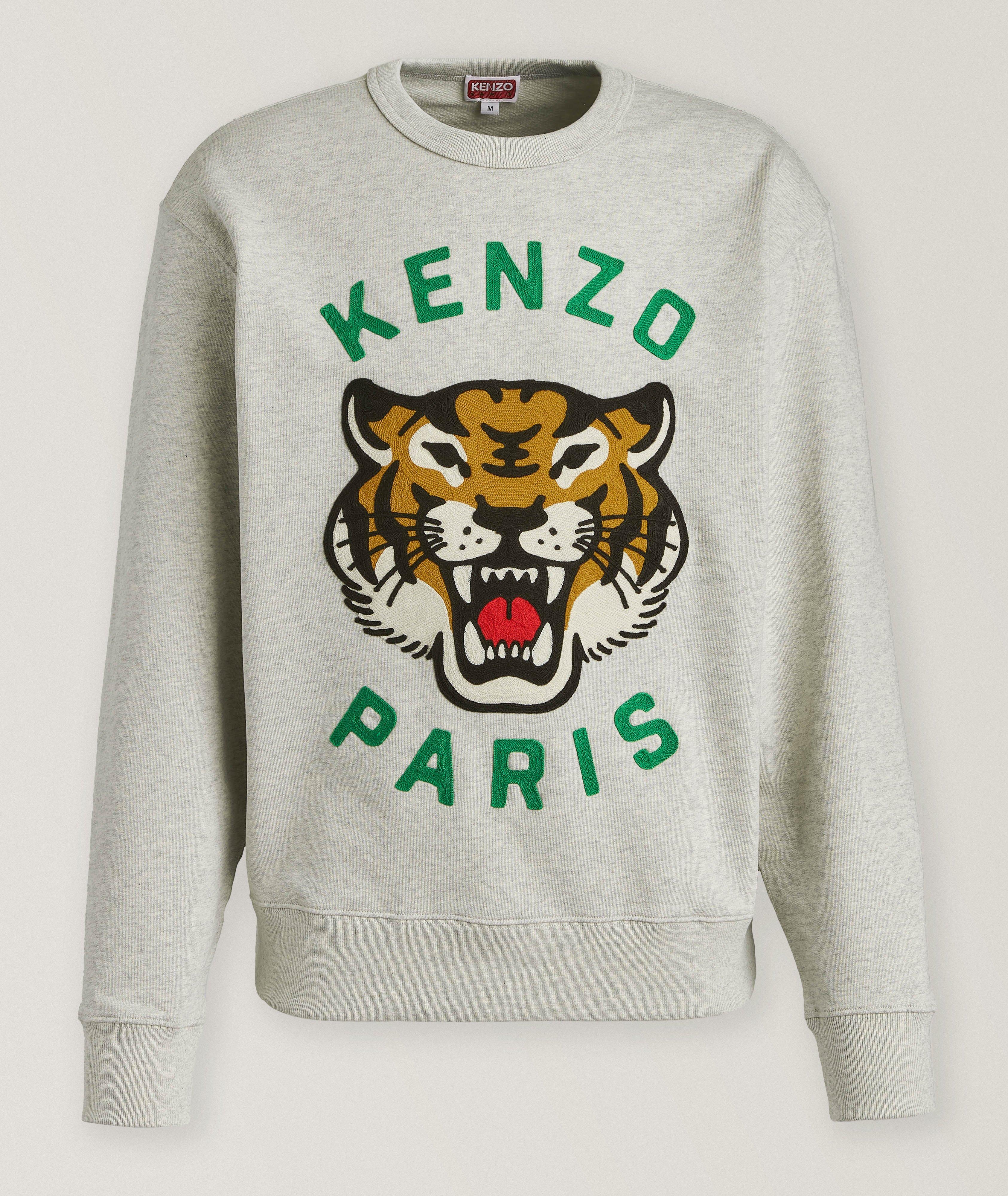 Pull en coton avec image de tigre image 0