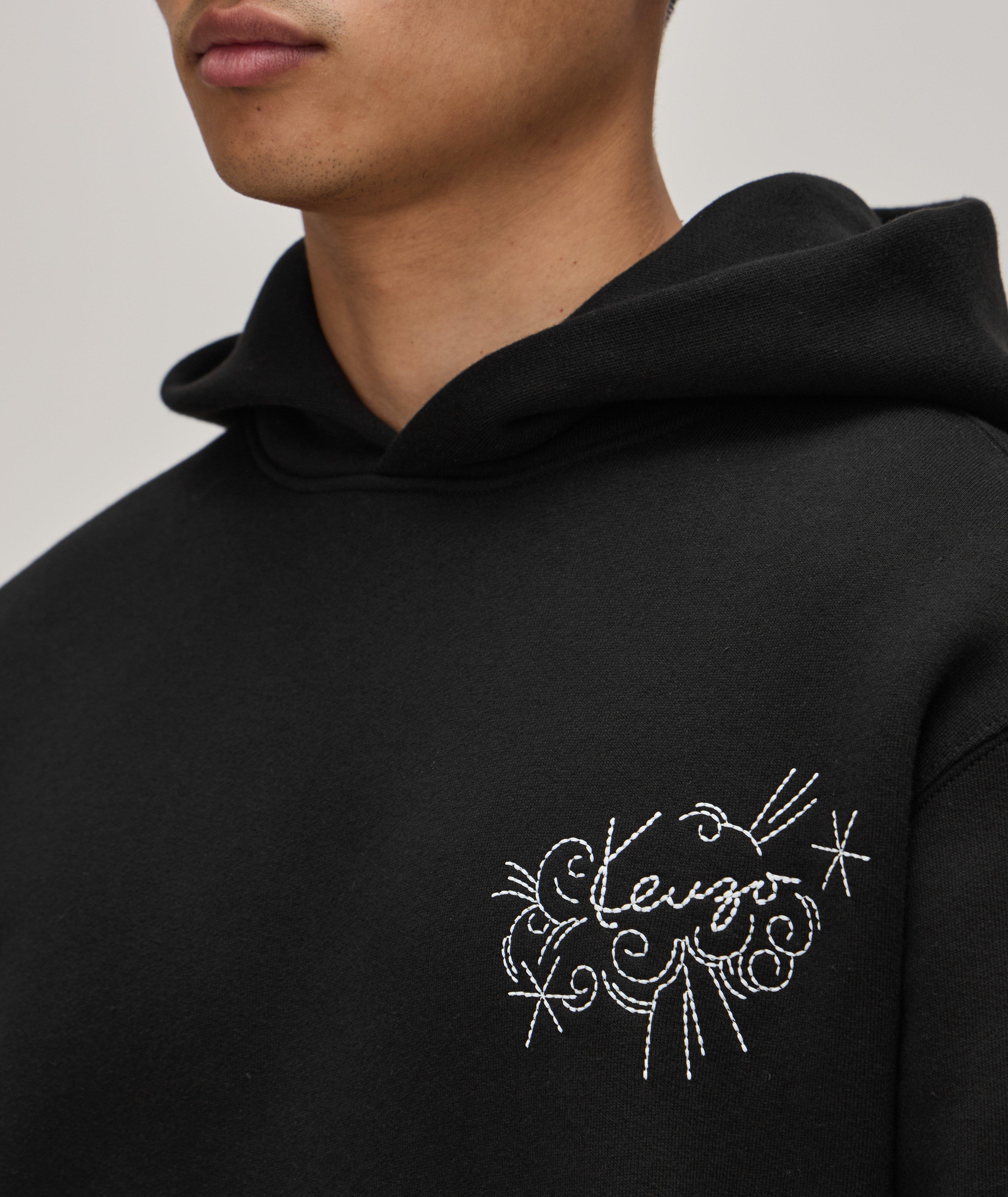 Embroidered Tiger Cotton Hooded Sweater