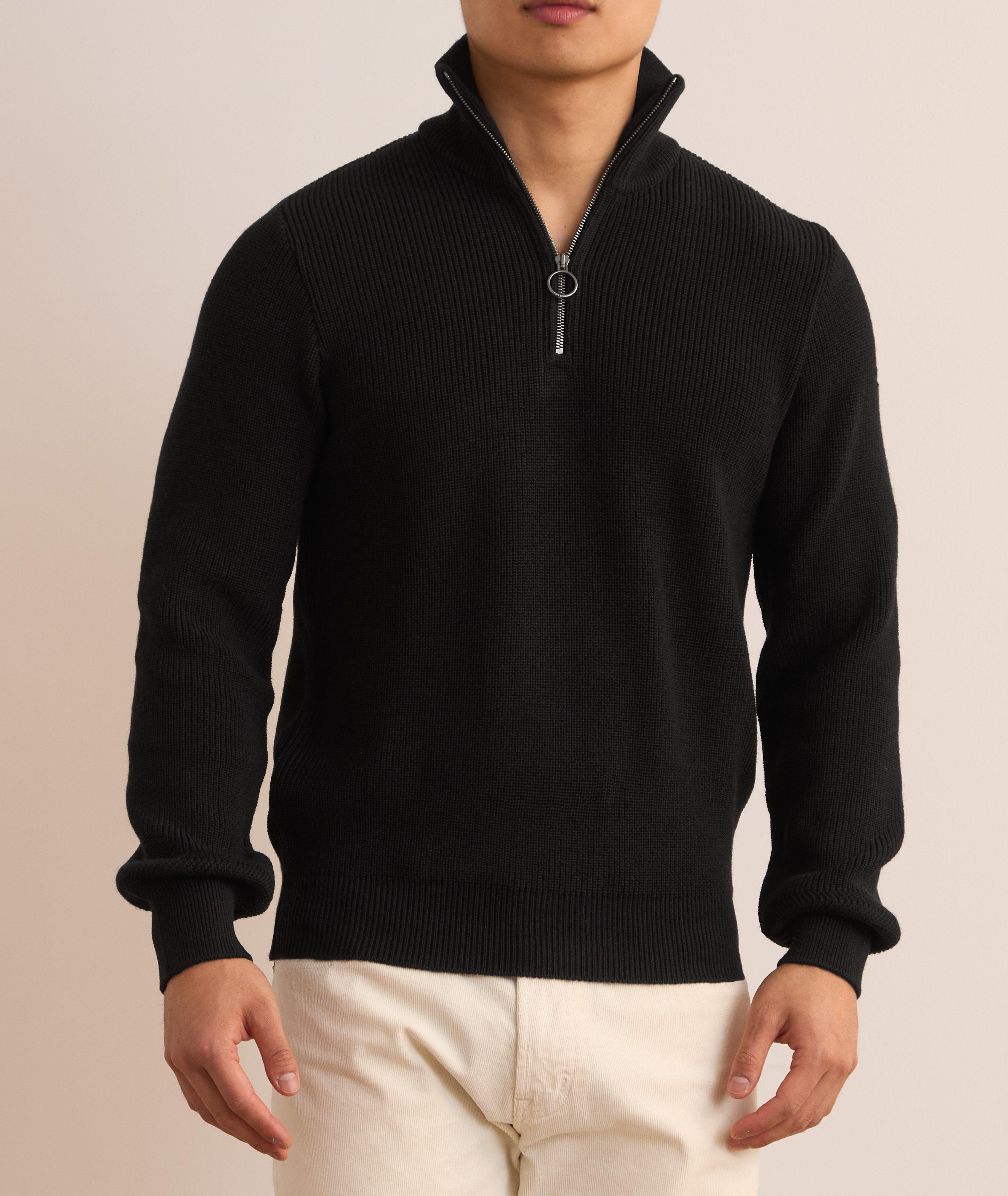 Wool-Blend Quarter-Zip Sweater image 1