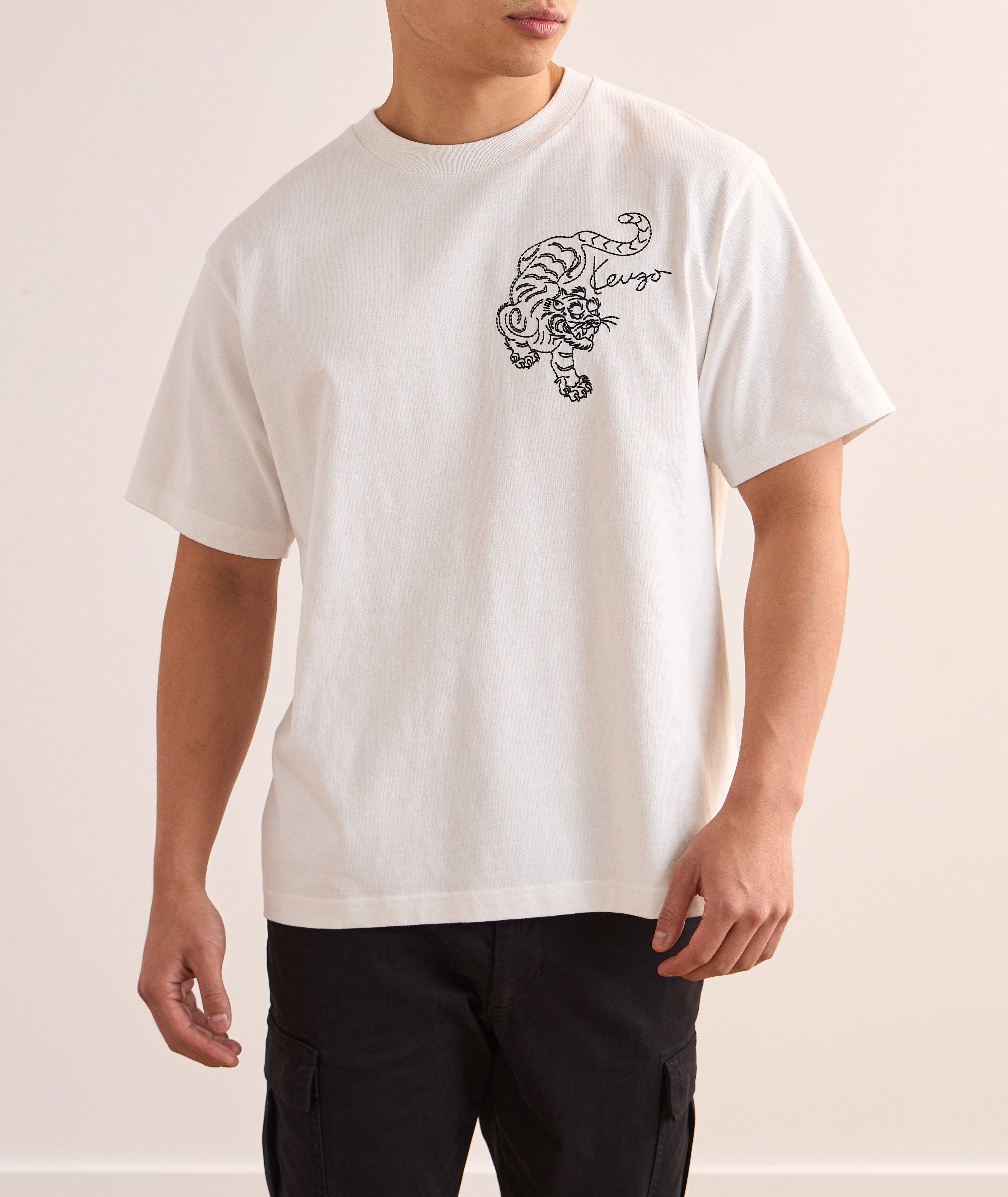 T-shirt en coton avec logo brodé image 1