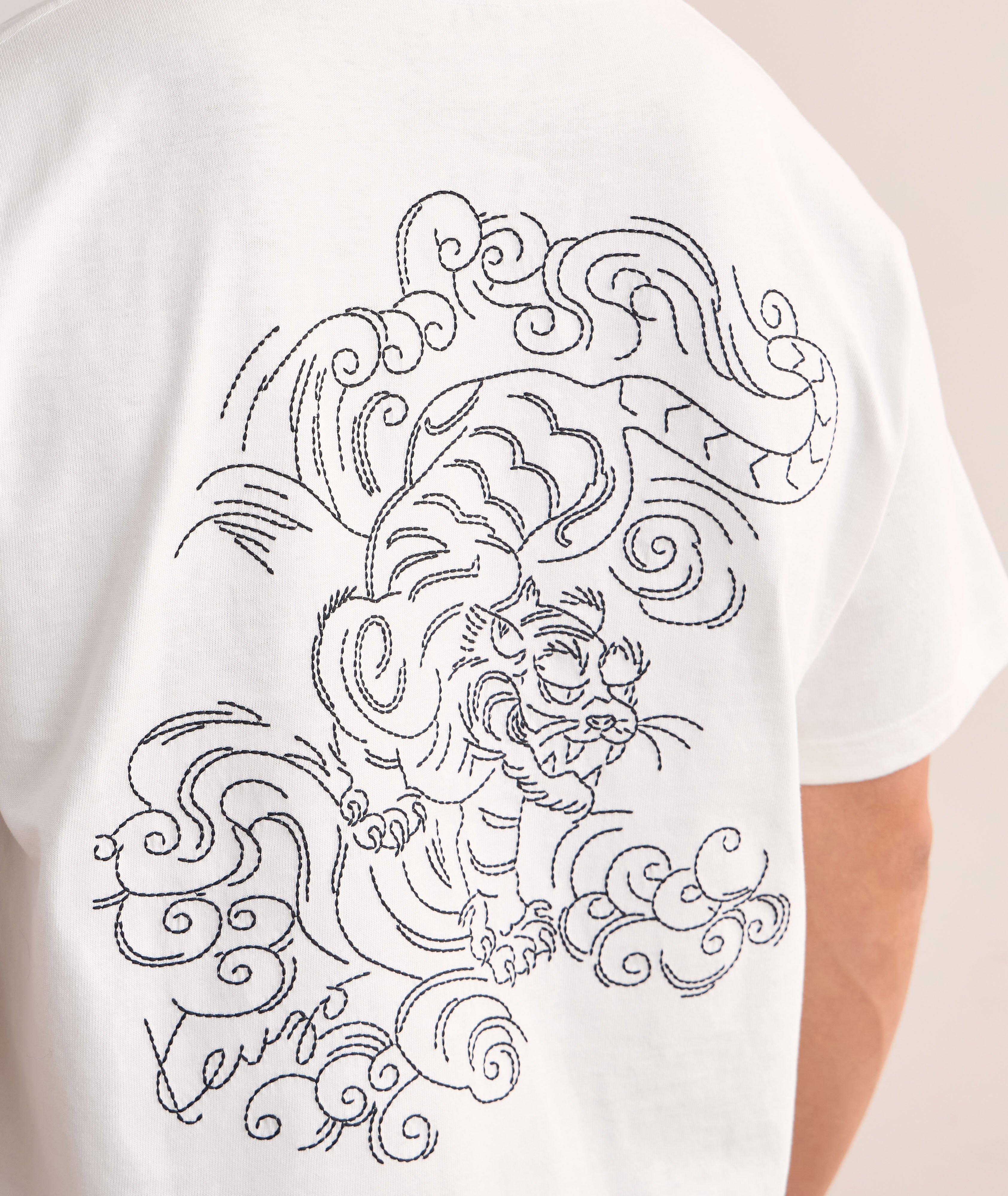 Cotton Embroidered Tiger T-Shirt  image 4