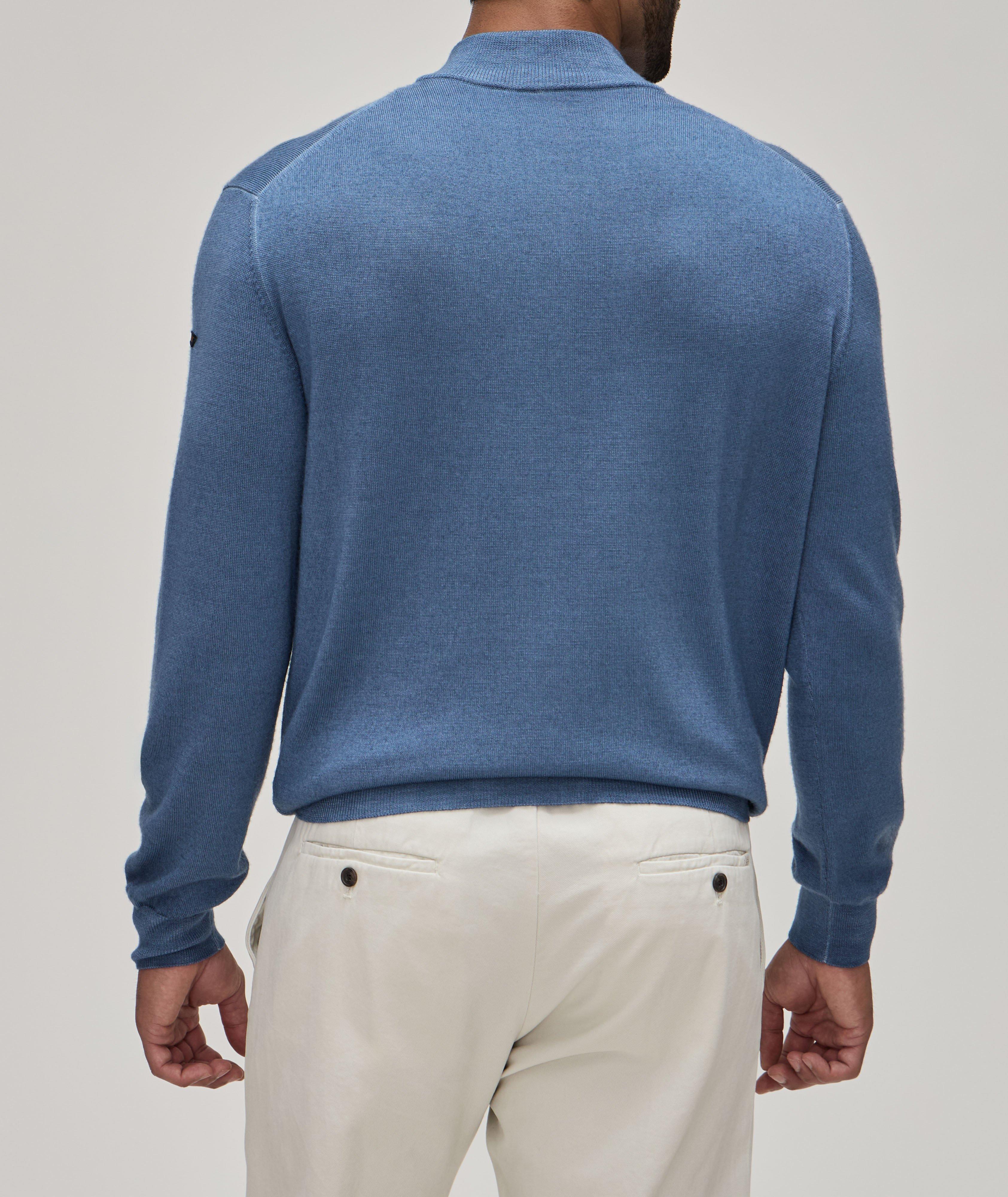 Quarter-Zip Wool Knit Sweater image 2