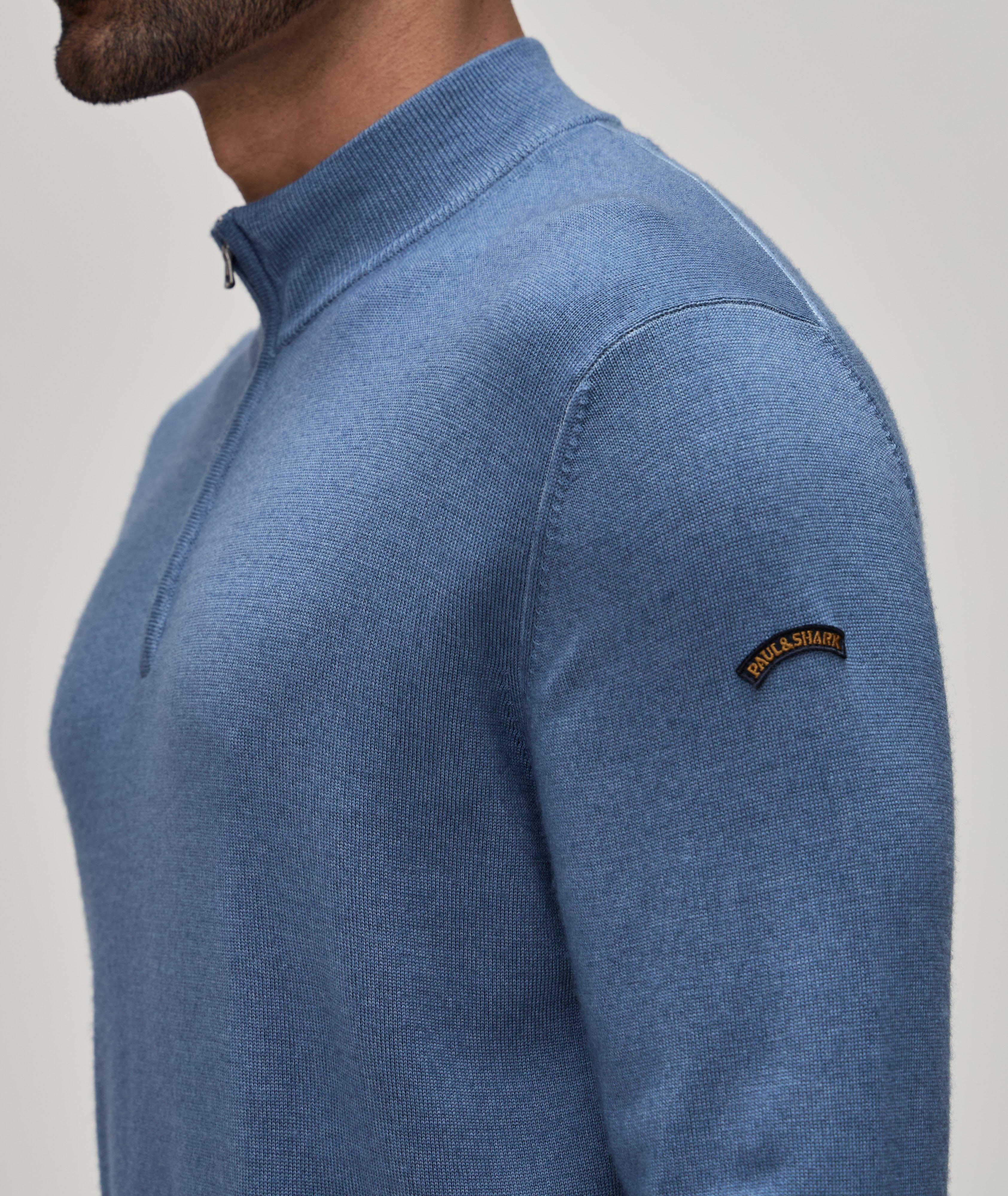 Quarter-Zip Wool Knit Sweater image 3